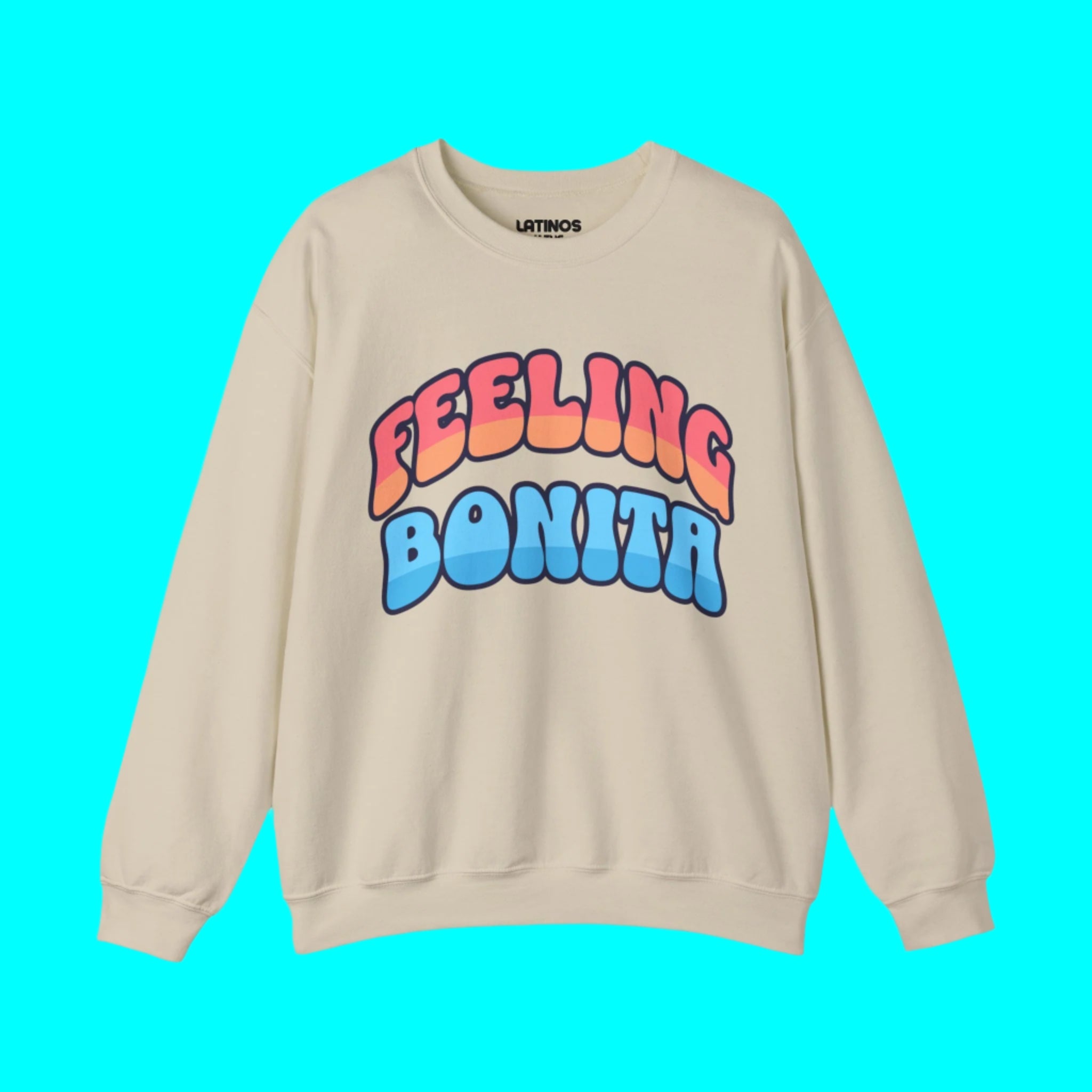 Feeling Bonita Viral Latina Fleece Lined Crewneck | Cute Pretty Comfy Funny Latino | 3 Colors