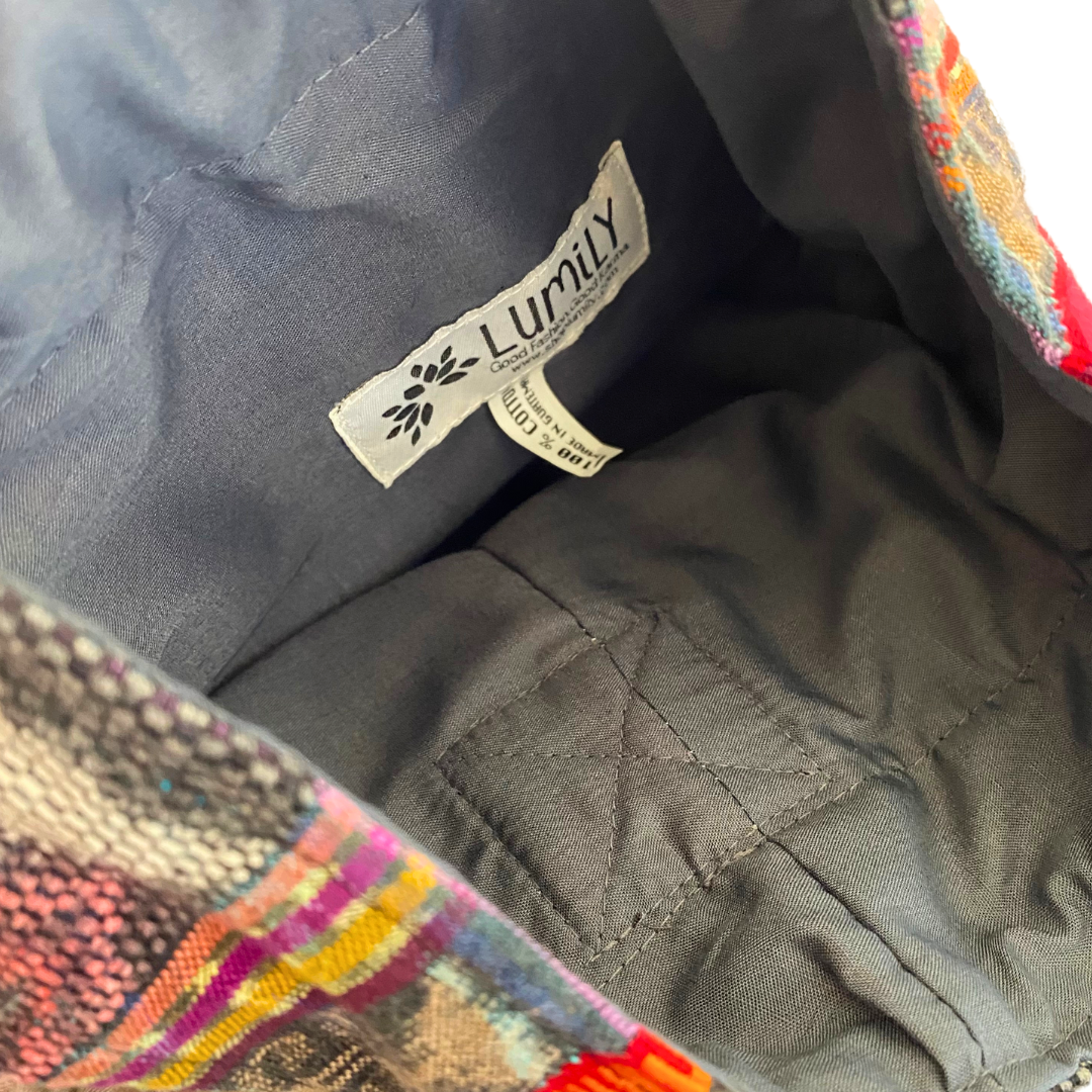 Bolso para yoga bordado con huipil (surtido) - Guatemala