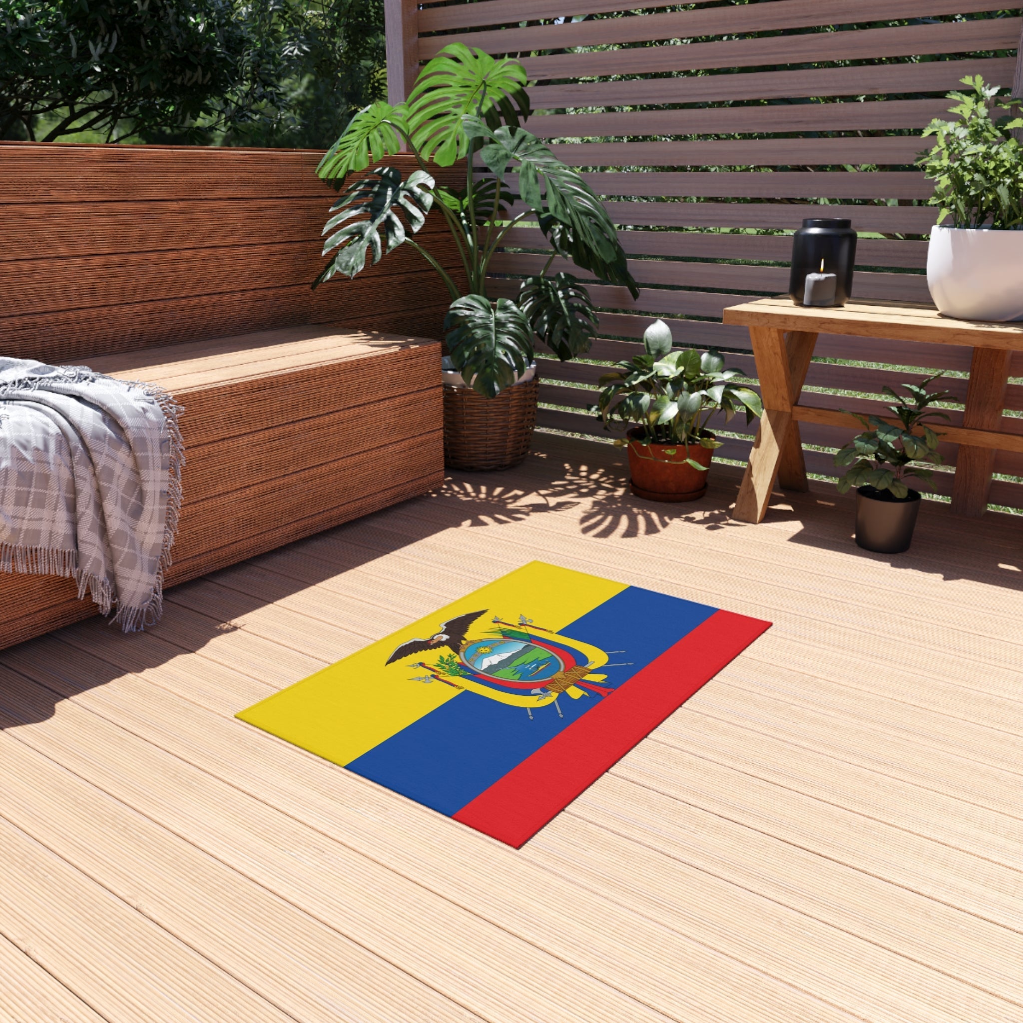 Flag Of Ecuador Outdoor Non-Slip Door Mat | Copa America | 24"x36"