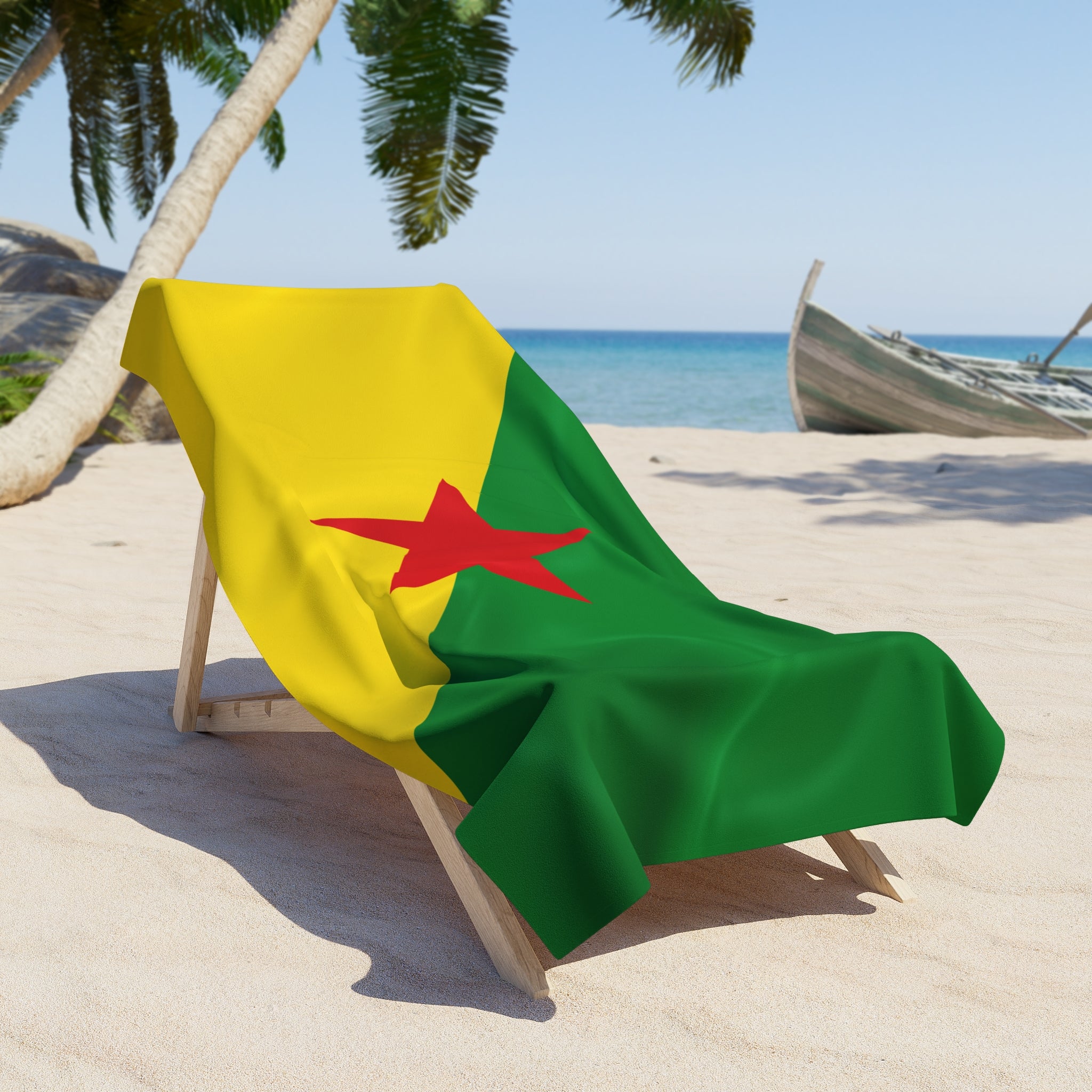 French Guiana Flag Beach Towel | Quality & Long Lasting - 2 Sizes | French Guianan Pride | Gift for French Guianans