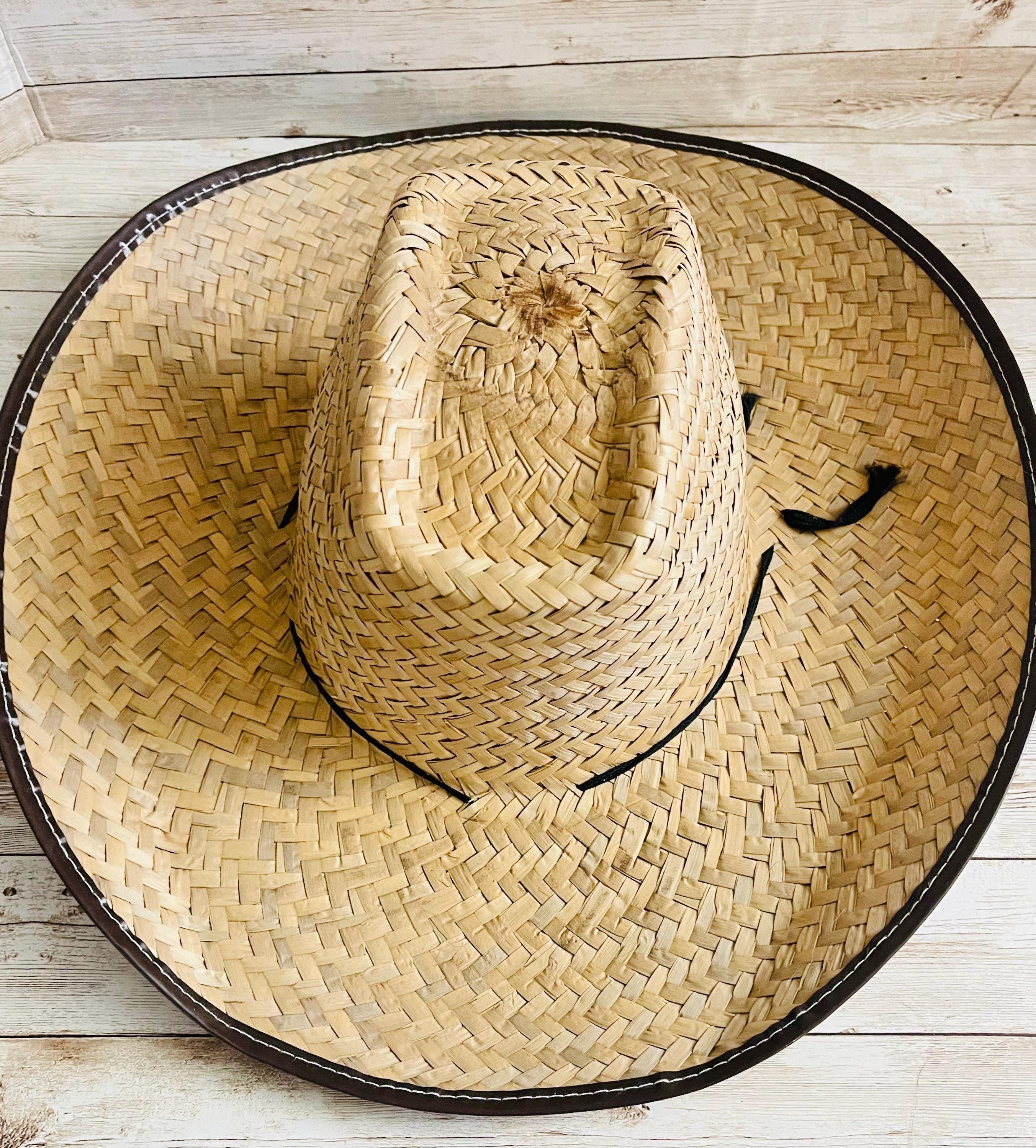 Cowboy Mexican Palm Leaf Straw Hat Sombrero Vaquero Artesanal de Palma