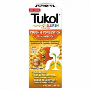 Tukol Jarabe Miel Niños Tos y Congestión 4 oz