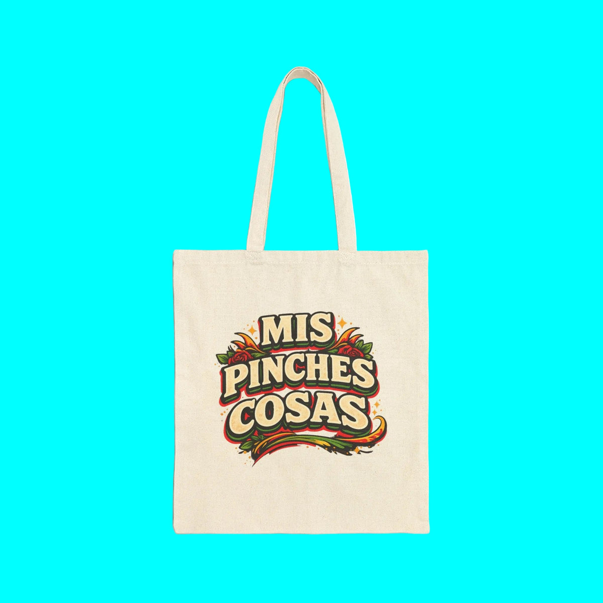 Mis Pinches Cosas Señora Canvas Tote Bag | Latino Chistosa Bolsa Floral Market | Dia De La Madre