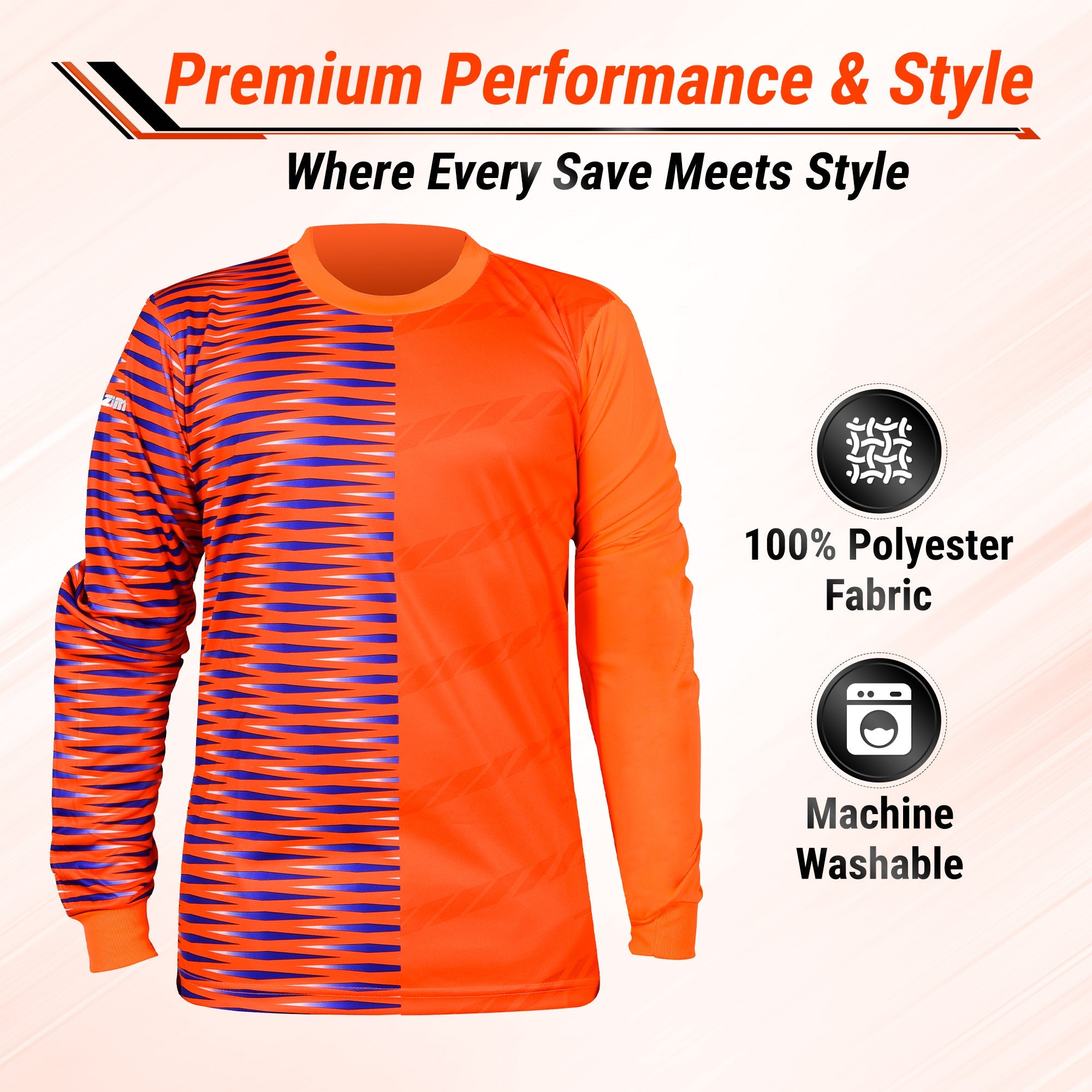 Portola Goalkeeper Jersey - Orange/Royal/Silver