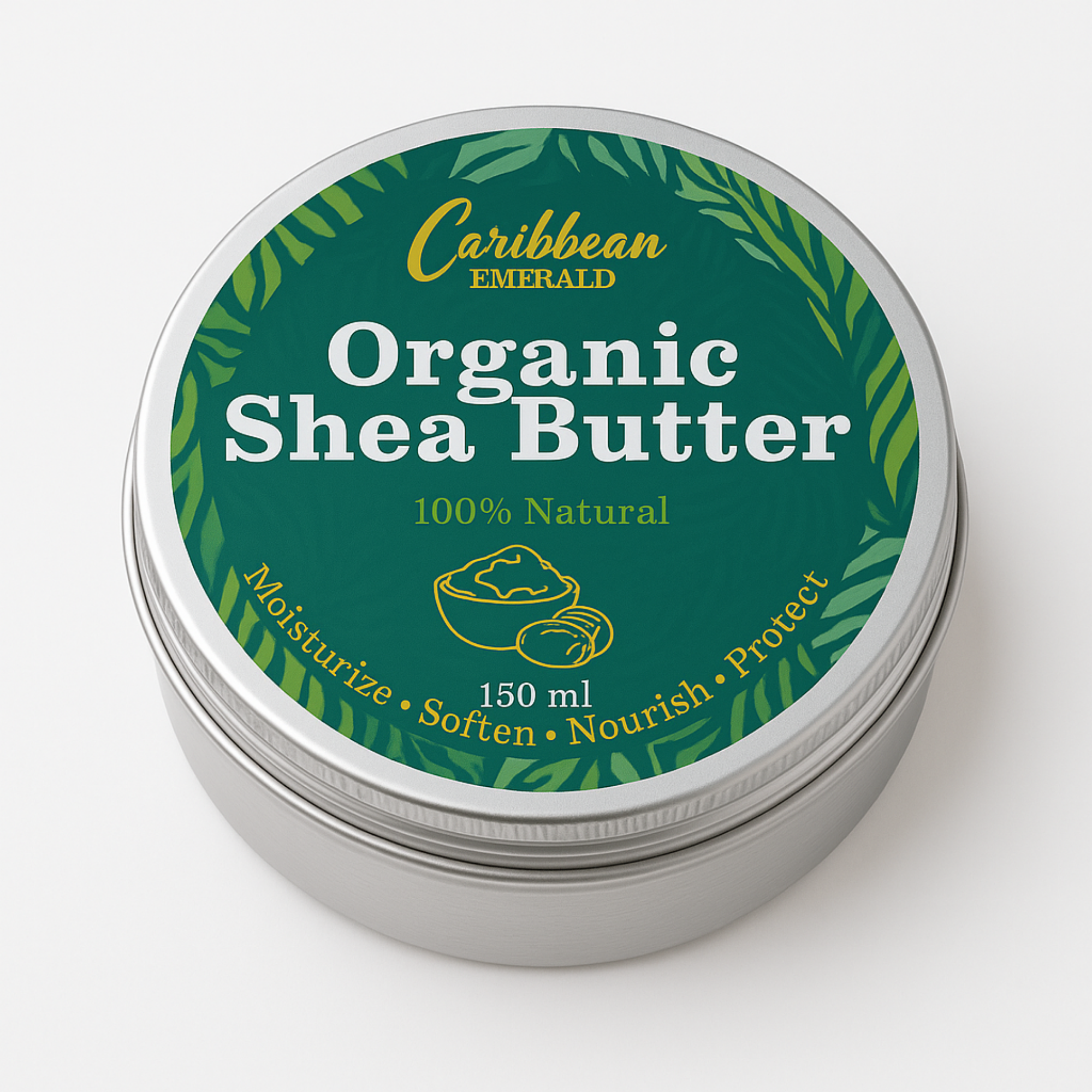 Manteca de Karité Orgánica Caribbean Emerald 150ml