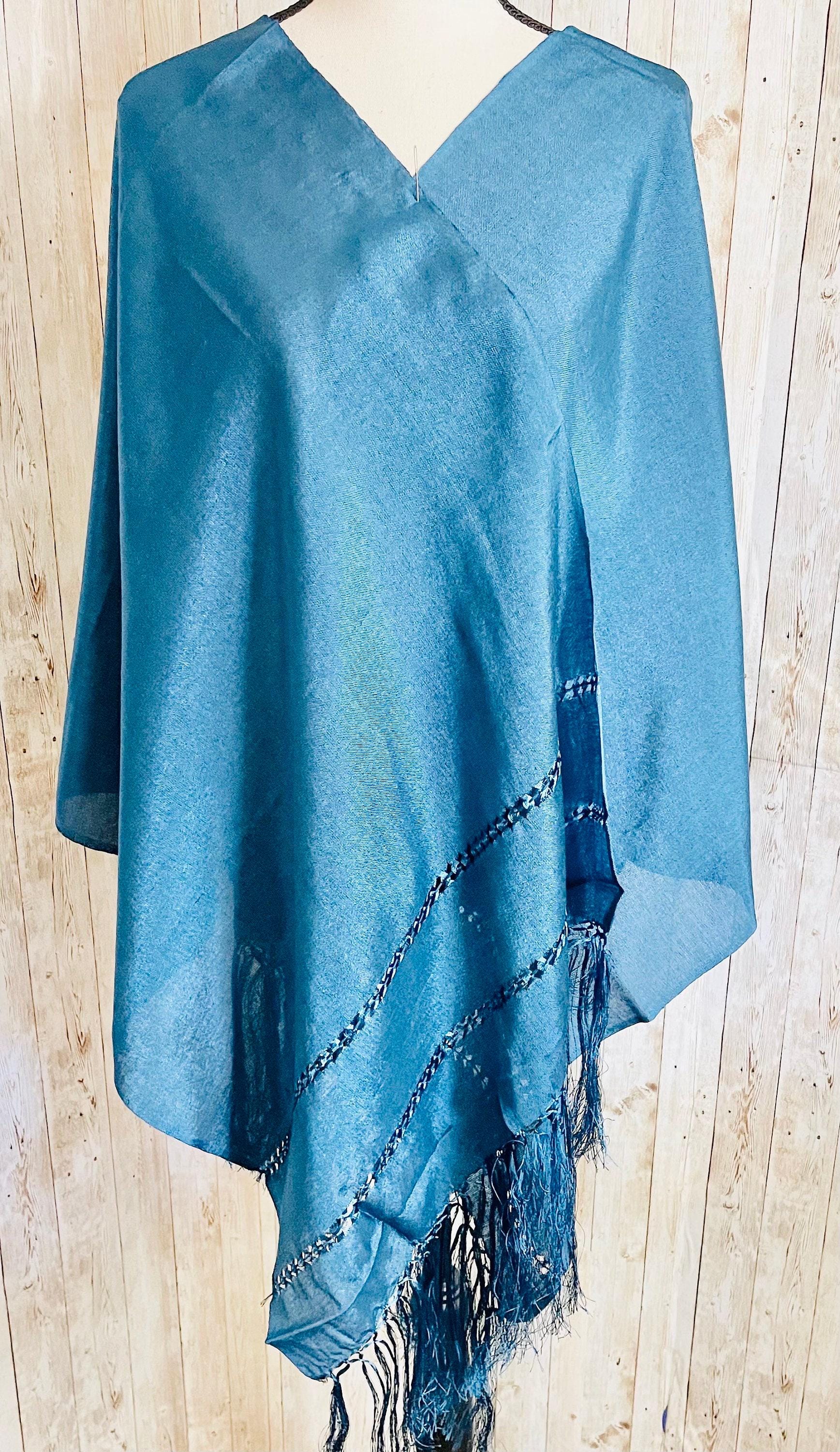 Authentic Mexican Silk Shawl Wrap Reboso Mexicano De Artiseda