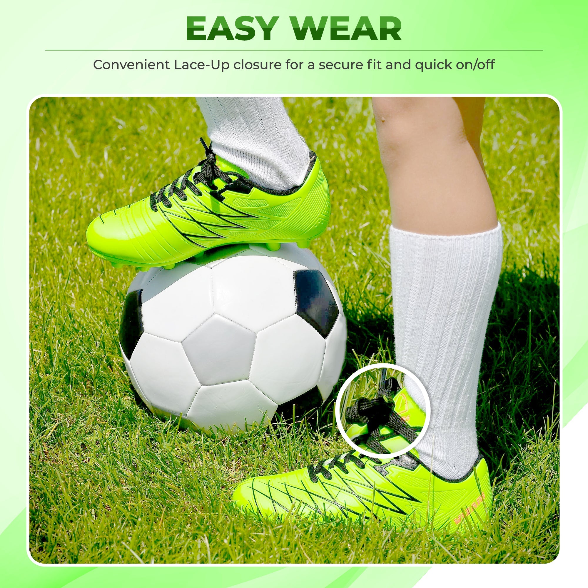 Boca Firm Ground Soccer Cleats - Green/Black