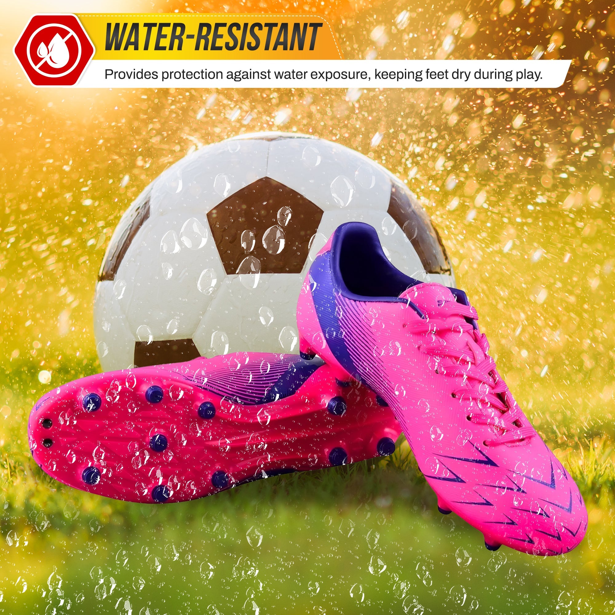 Ranger Firm Ground Soccer Shoes -Pink/Purple