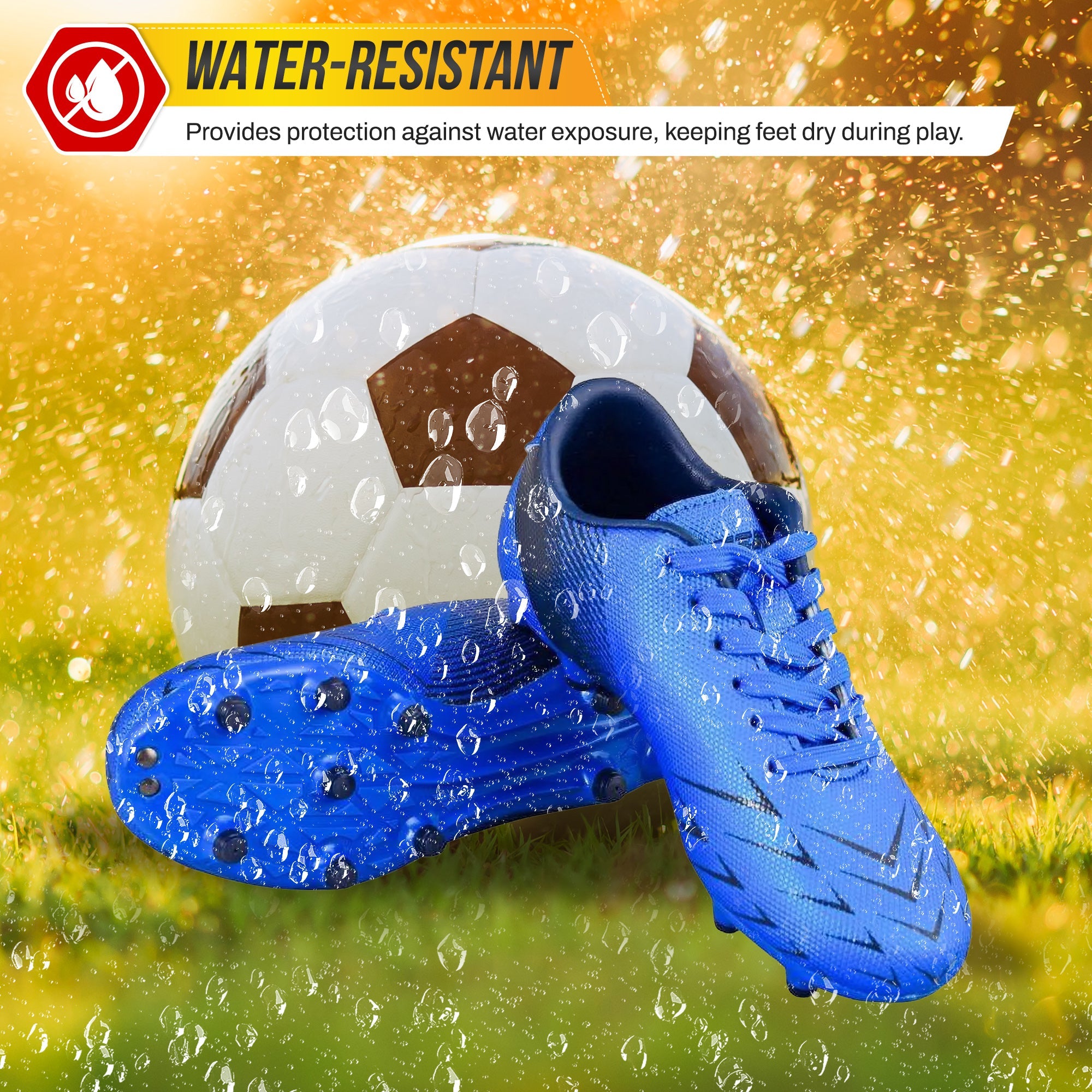 Ranger Firm Ground Soccer Shoes -Blue/Black
