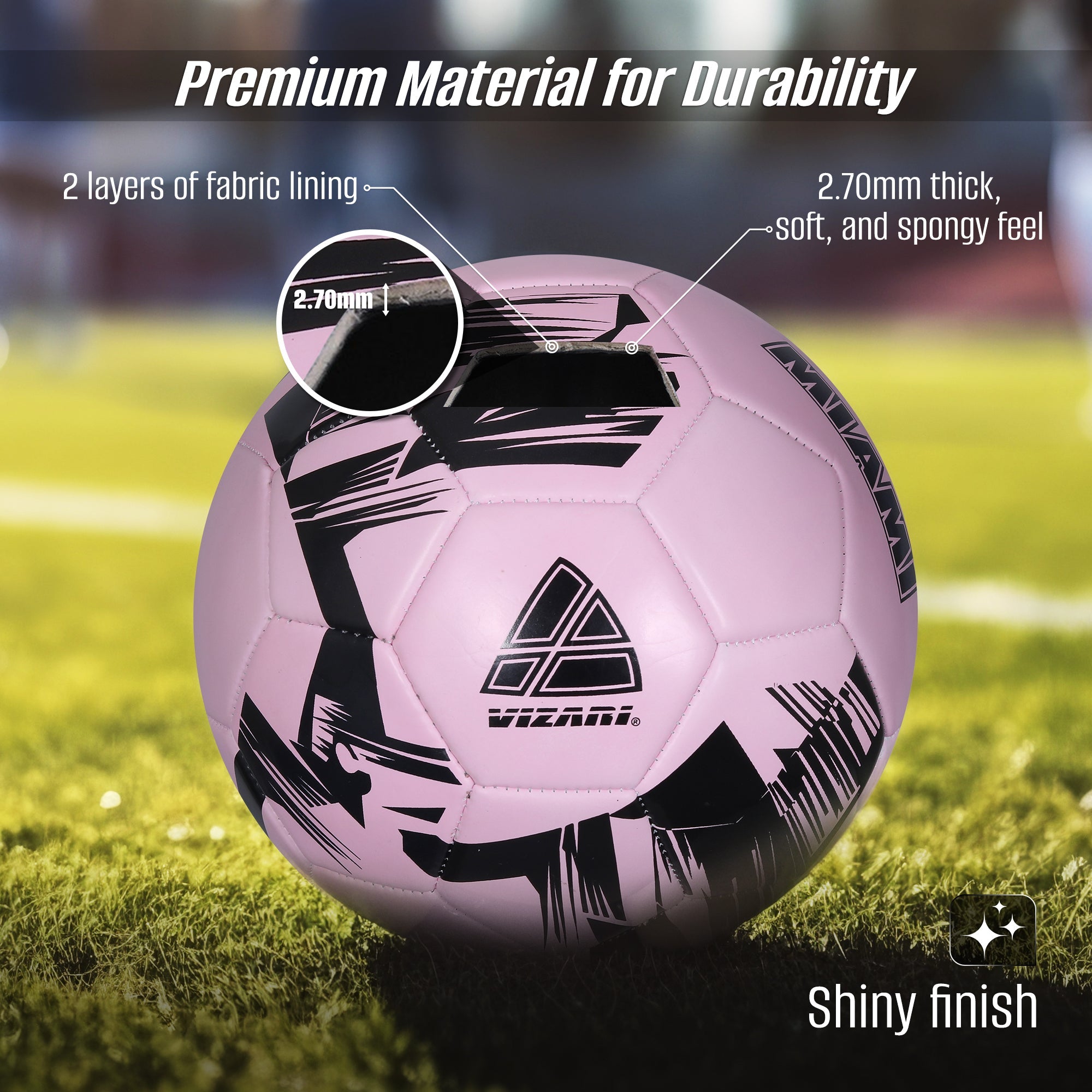 Club Team Soccer Balls - Miami Pink