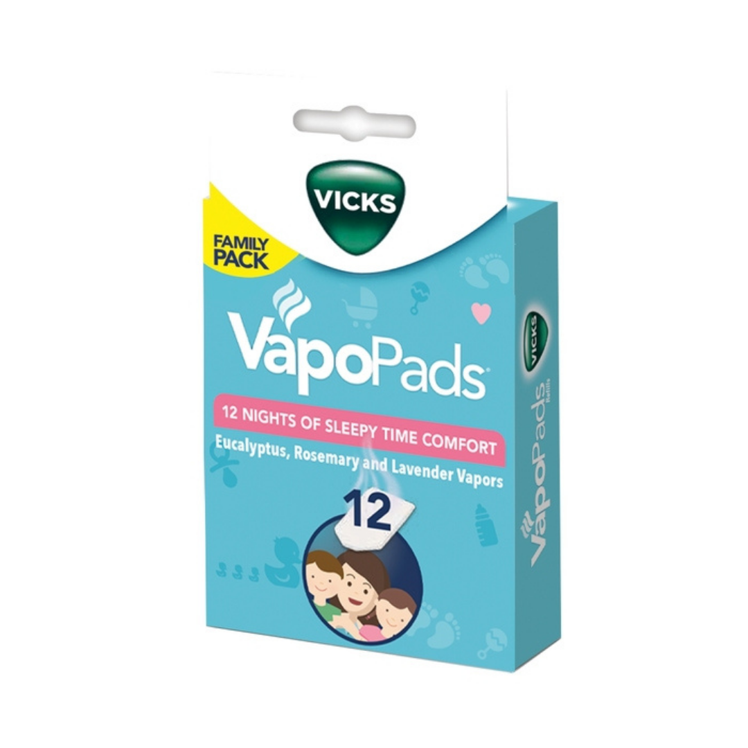 Vicks VapoPads Confort Relajante Eucalipto y Romero (12 almohadillas)