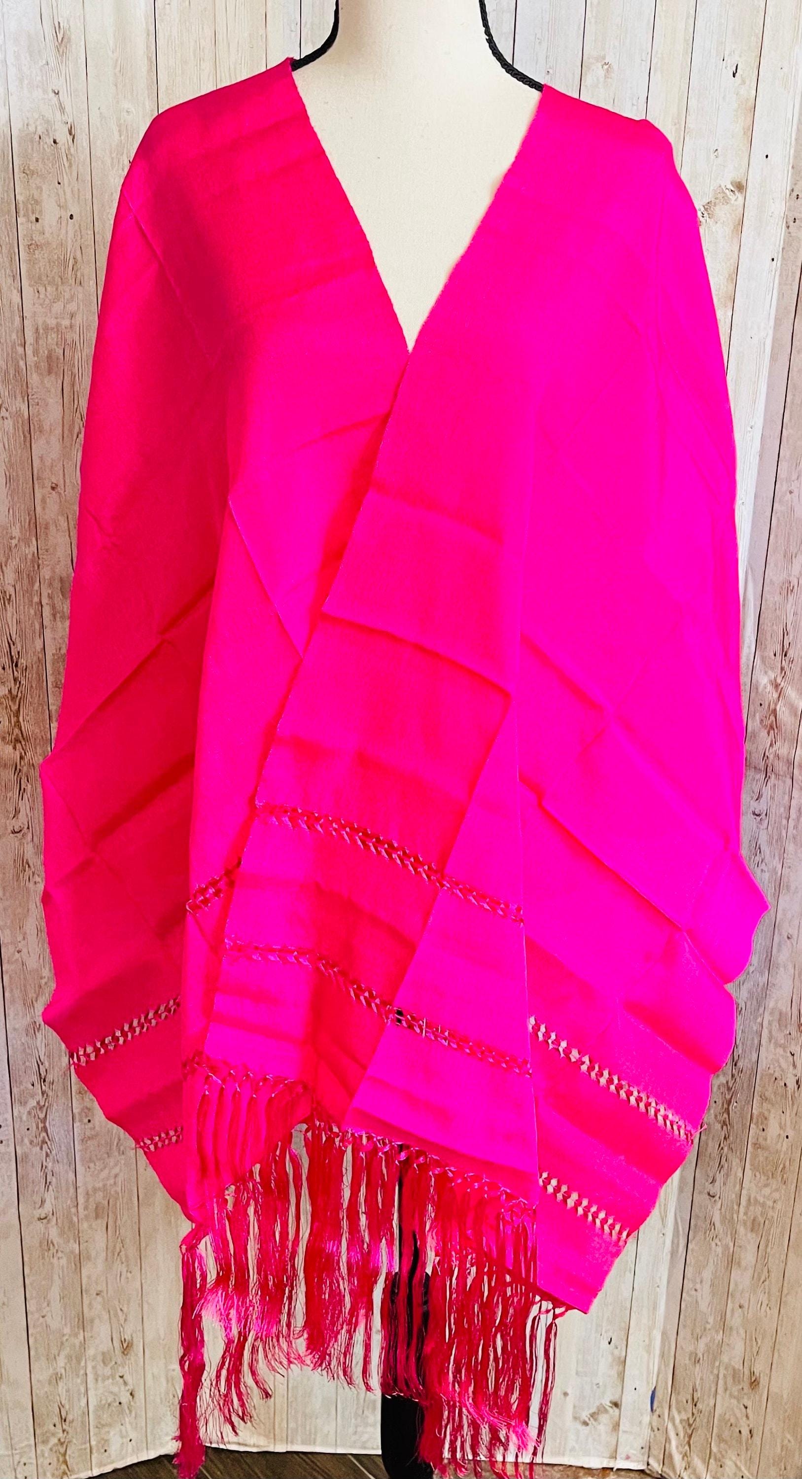 Authentic Mexican Silk Shawl Wrap Reboso Mexicano De Artiseda