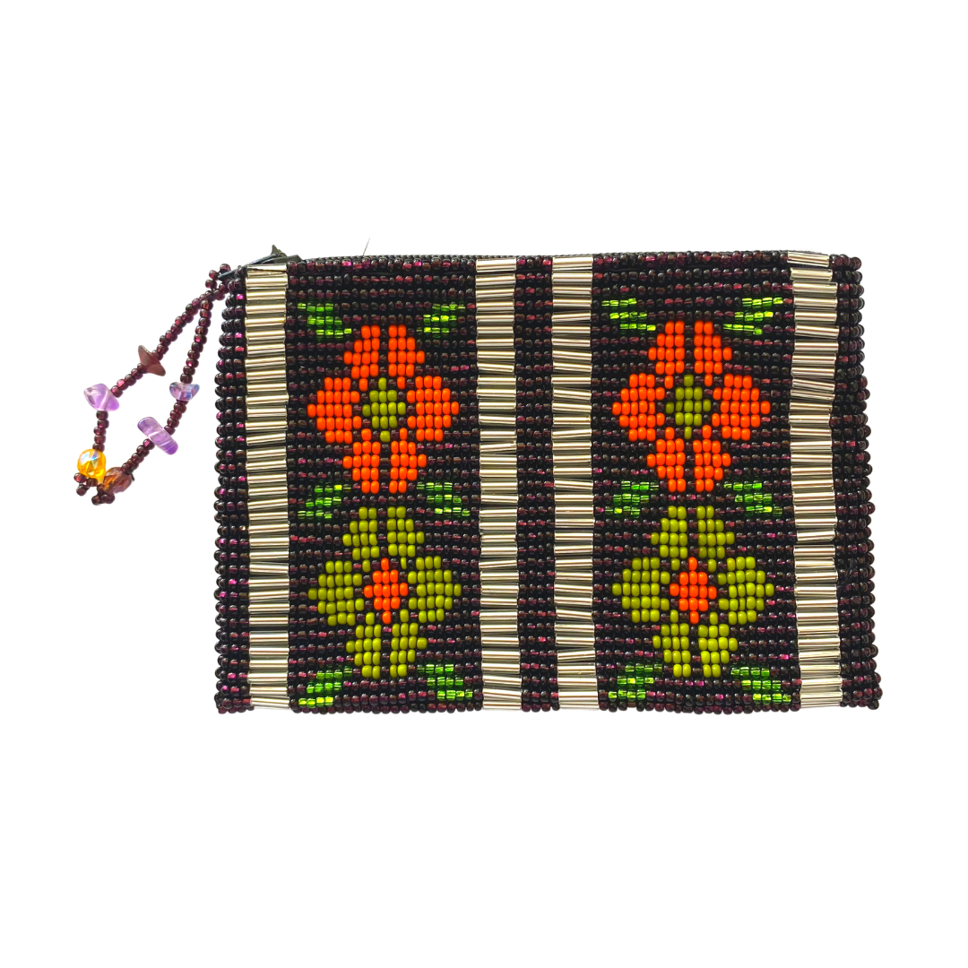 Monedero de Flores Pequeñas con Cuentas - Guatemala