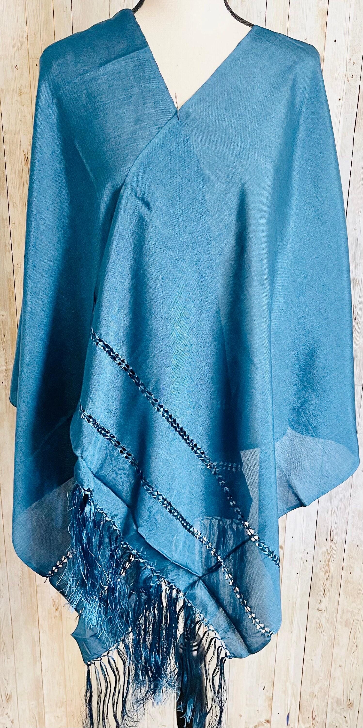 Authentic Mexican Silk Shawl Wrap Reboso Mexicano De Artiseda