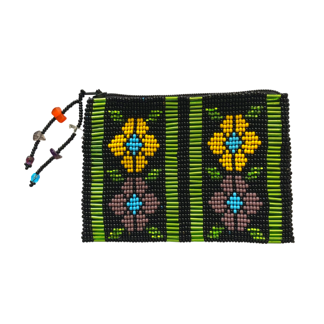 Monedero de Flores Pequeñas con Cuentas - Guatemala