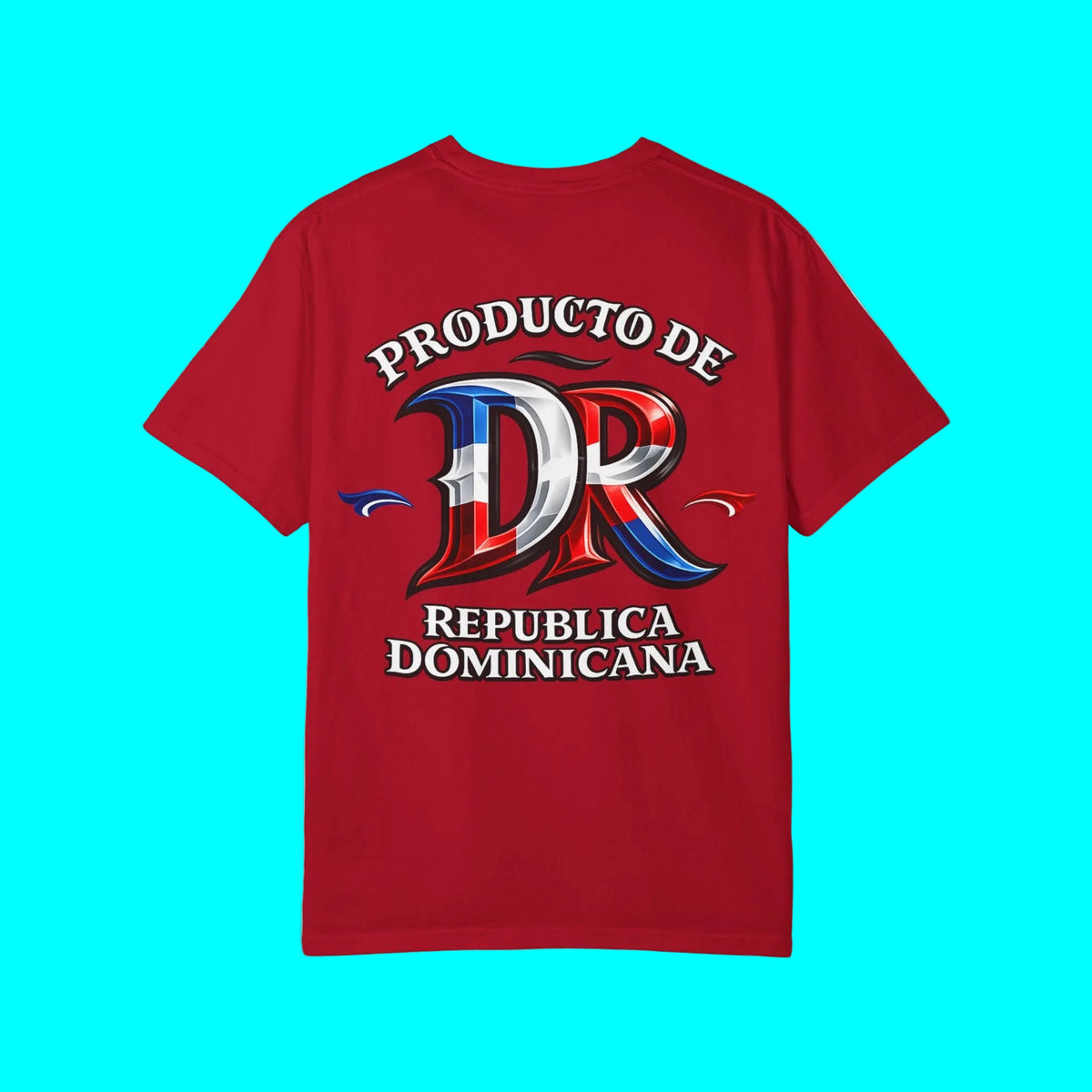 Producto De Republica Dominicana Heritage T-shirt | Old English Style, DR Dominican Culture | Heavyweight Cotton