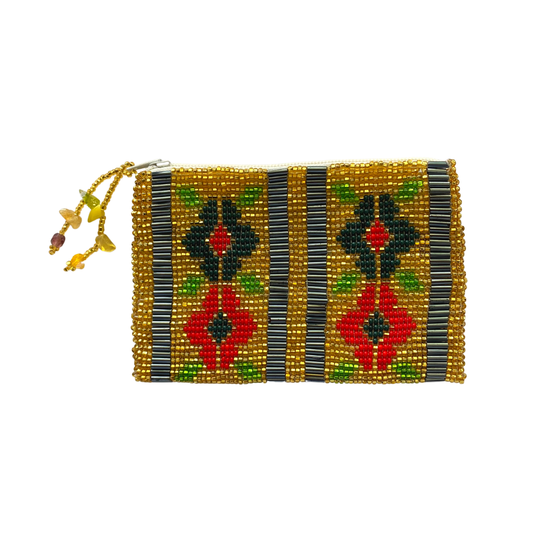 Monedero de Flores Pequeñas con Cuentas - Guatemala