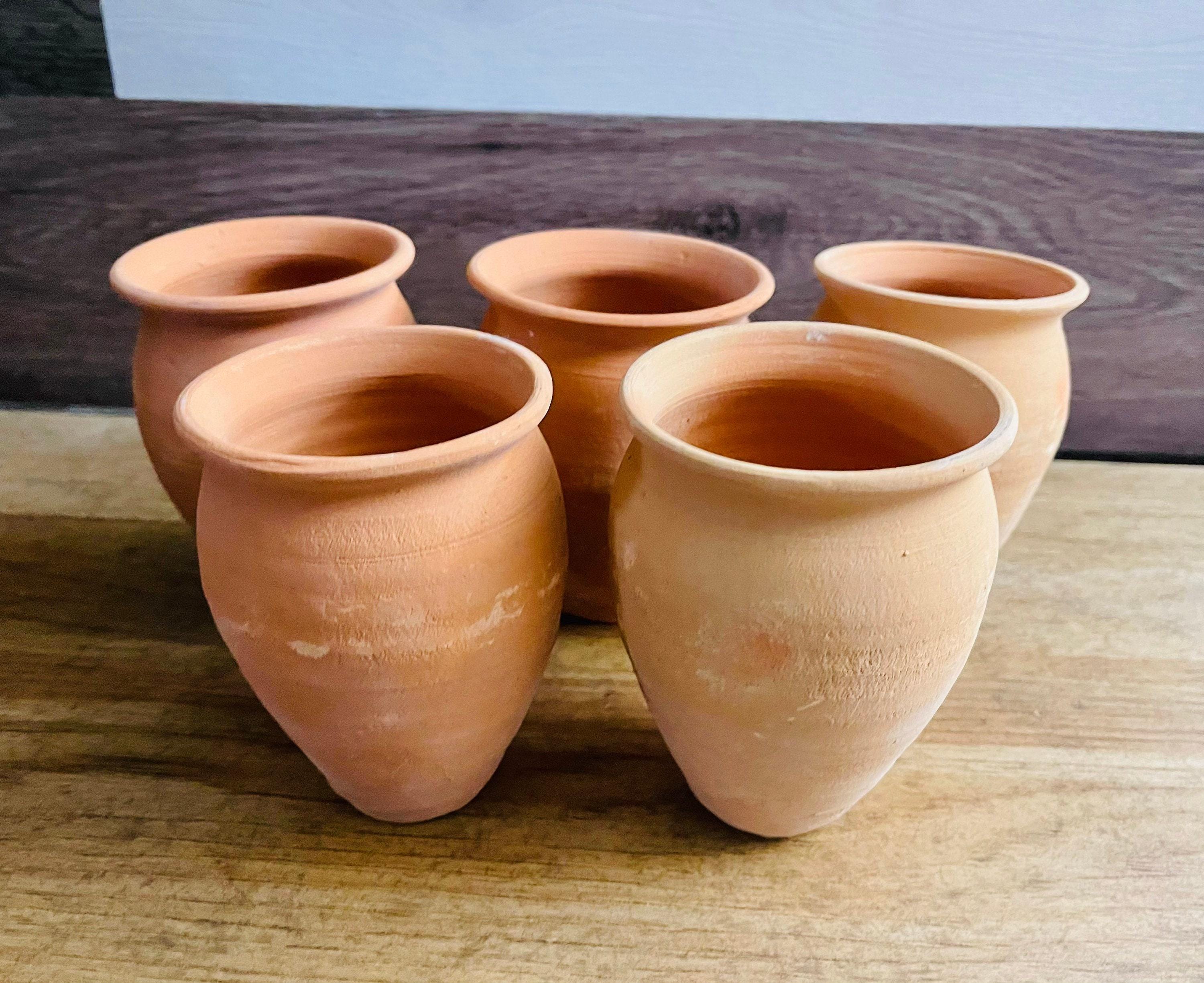 Cantaritos de Barro Clay Cups Fits Up to 16 Fl Oz