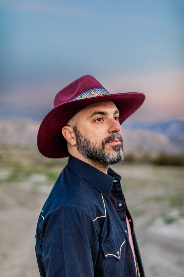 Sombrero vaquero granate