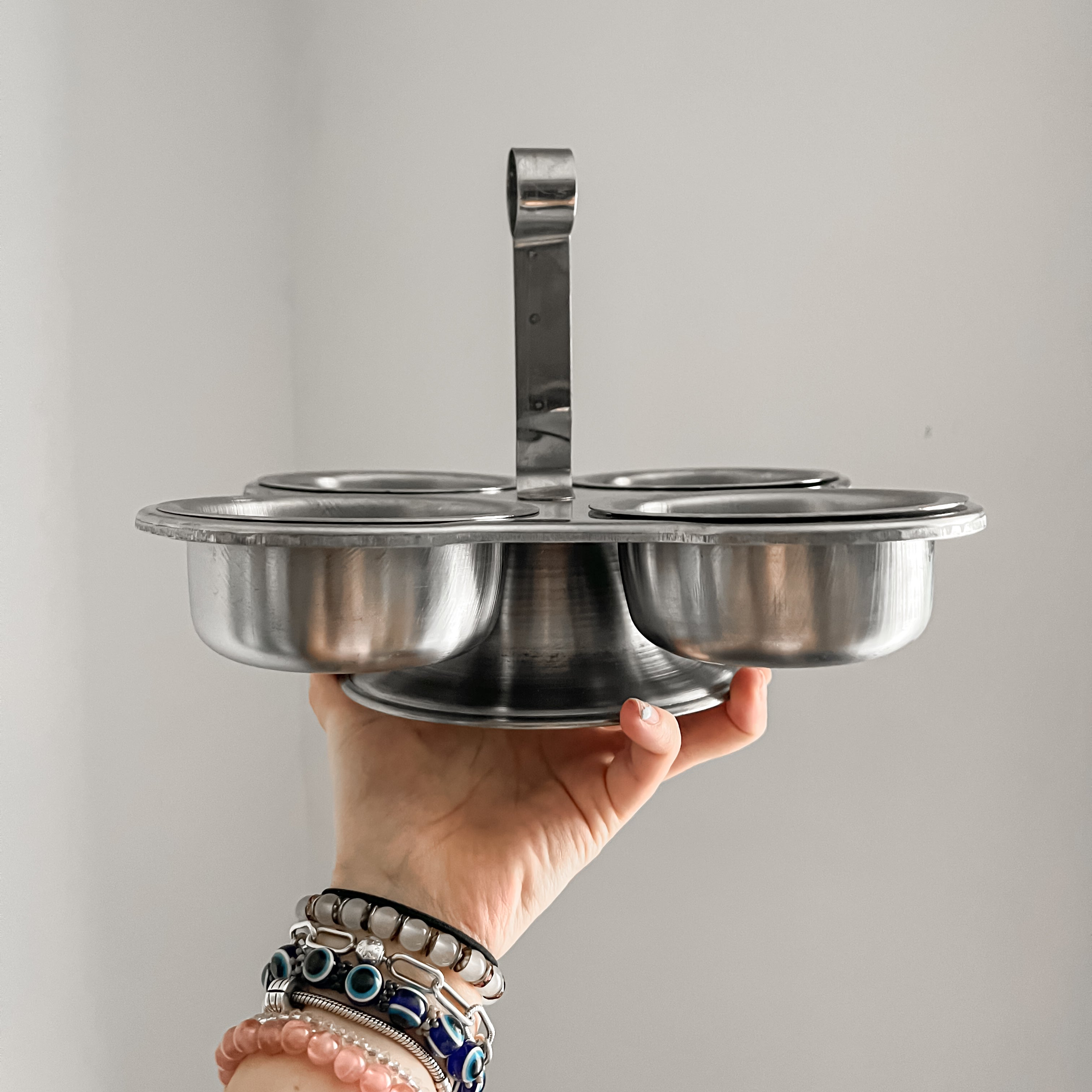 Salsera Cuádruple de Acero Inoxidable