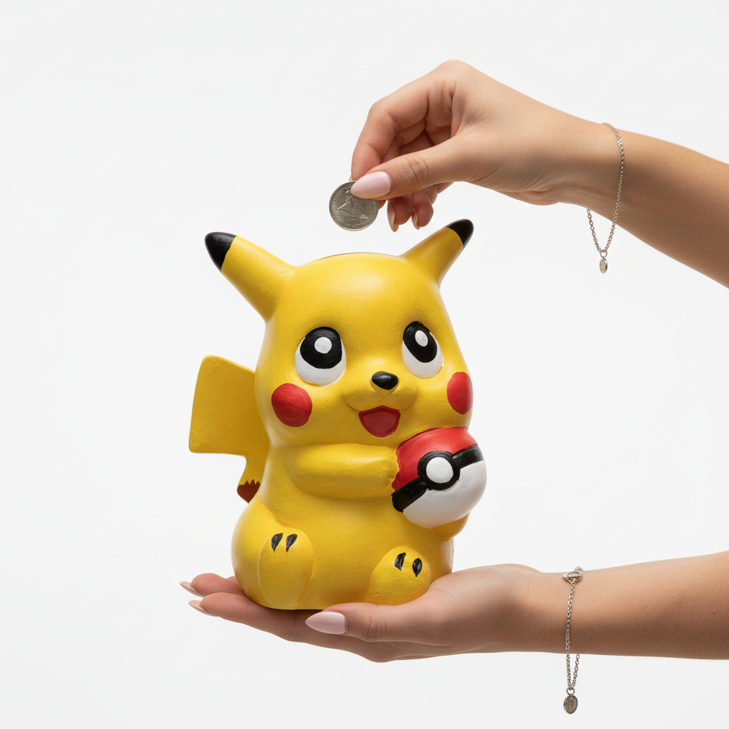 Hucha de cerámica de Pikachu