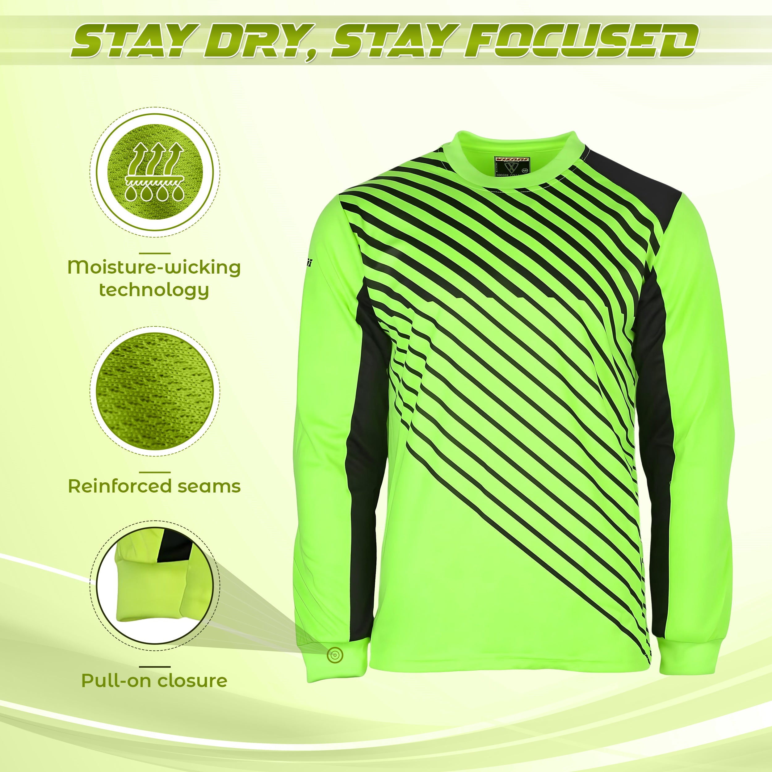 Arroyo Goalkeeping Jersey - Green/Black
