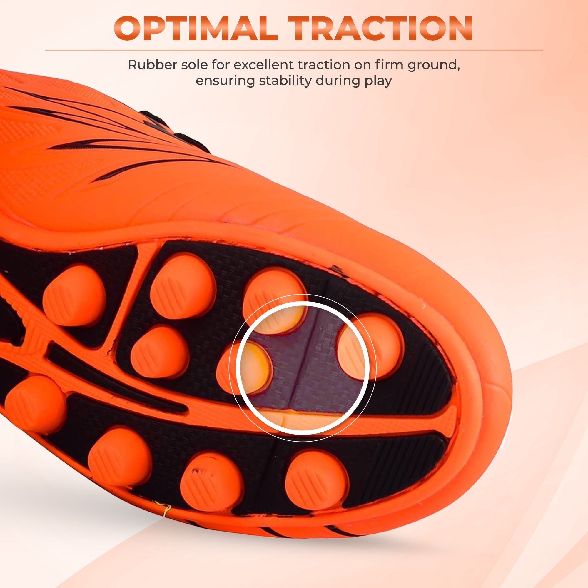 Boca Firm Ground Soccer Cleats - Orange/Black