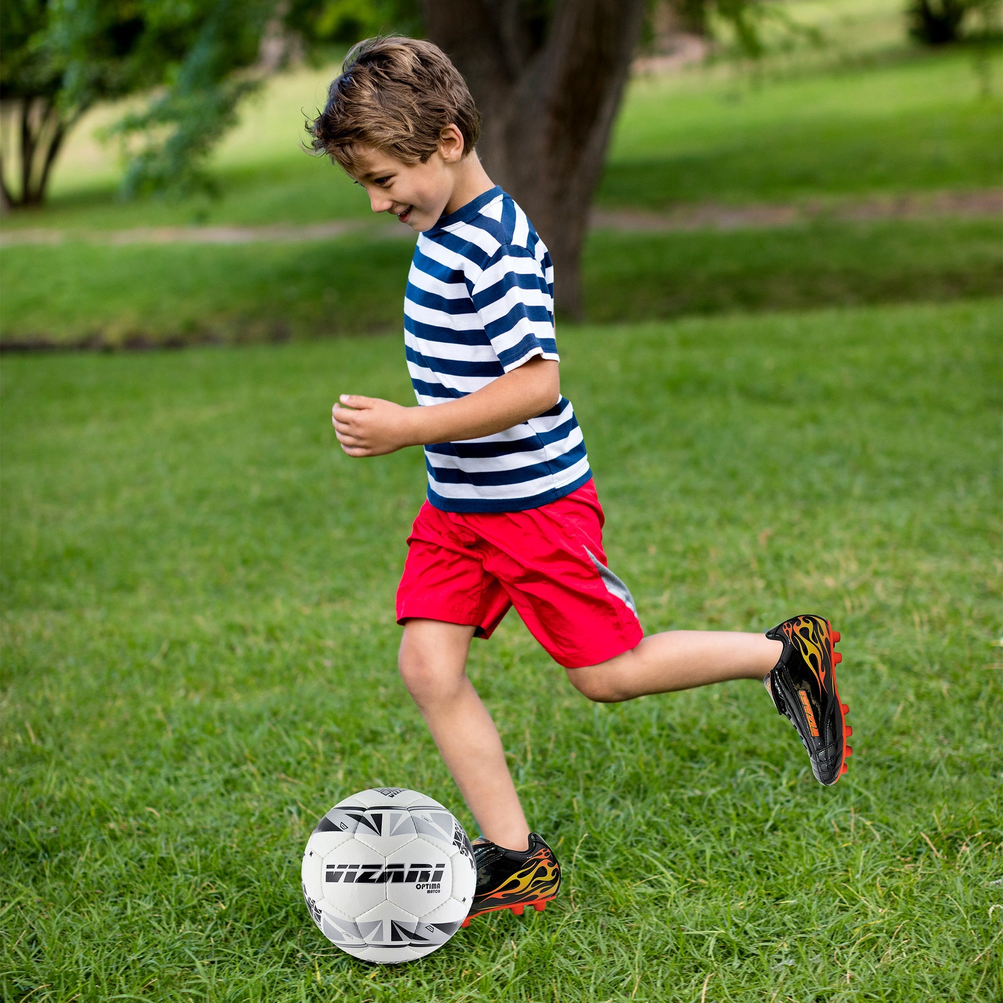 Blaze Firm Ground Soccer Shoes -Black/Orange