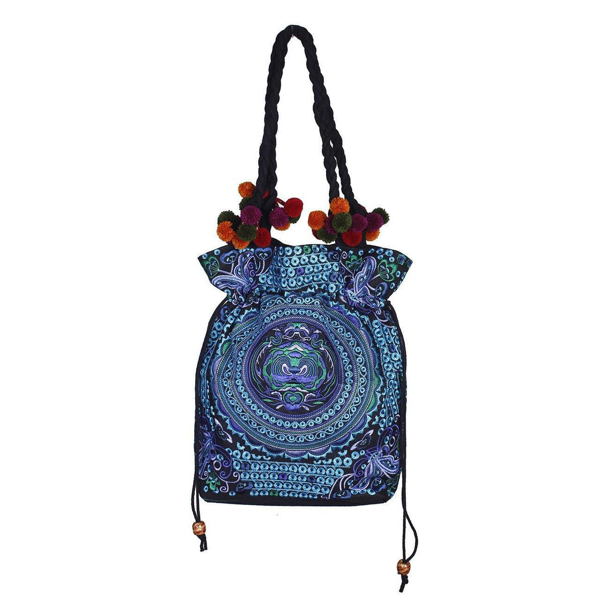 Cinch Hmong Embroidered Shoulder Purse - Thailand