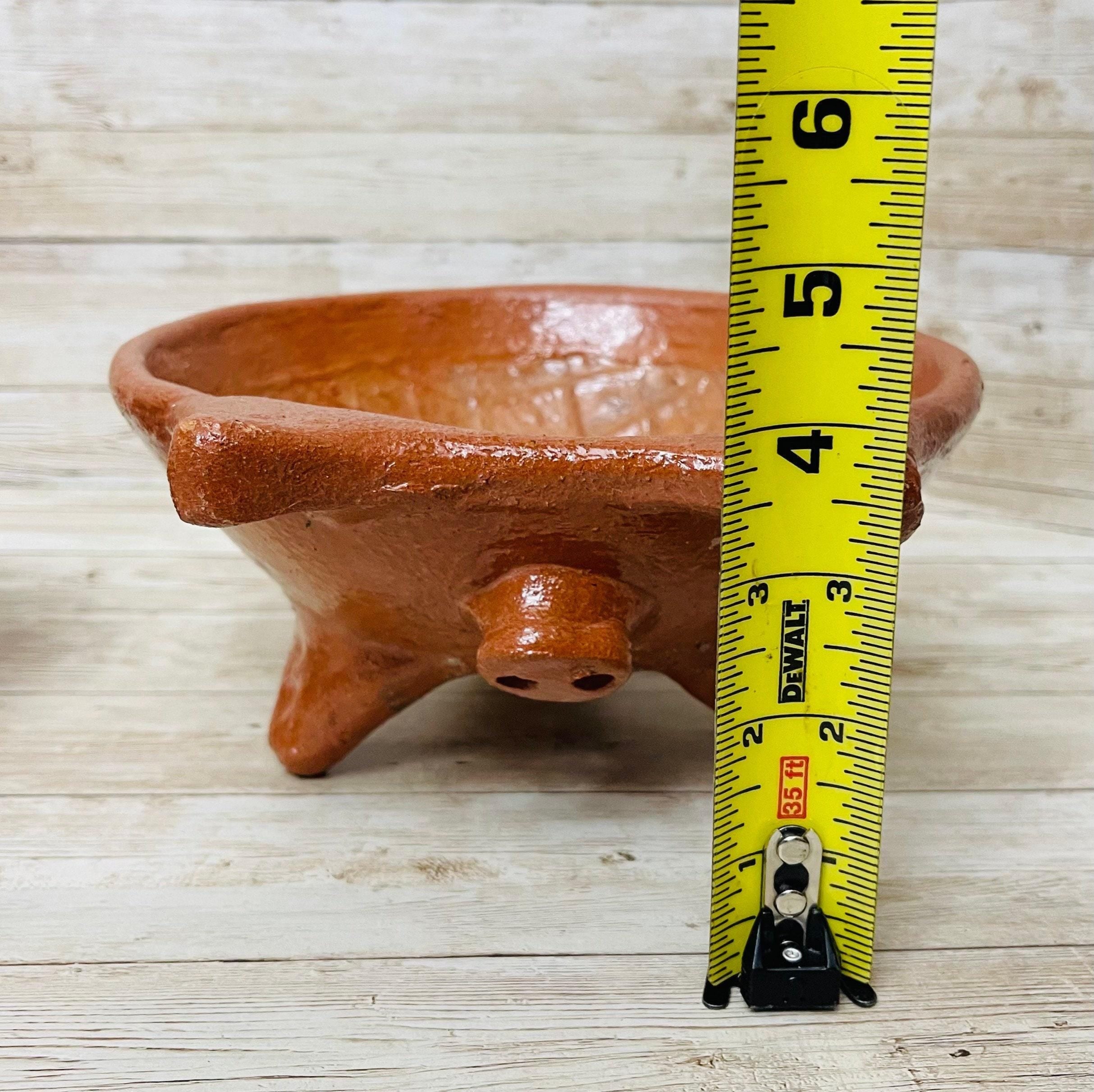 Authentic Mexican Pig Molcajete Molcajete Mexicano de Barro en Forna de Marranito