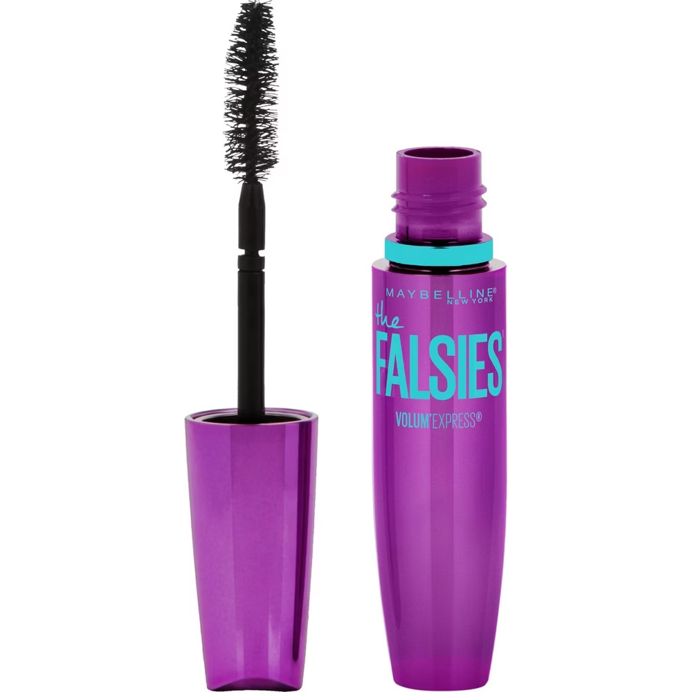 Máscara de Pestañas Maybelline Volum' Express The Falsies a prueba de agua (negro más puro, 0.2 oz)