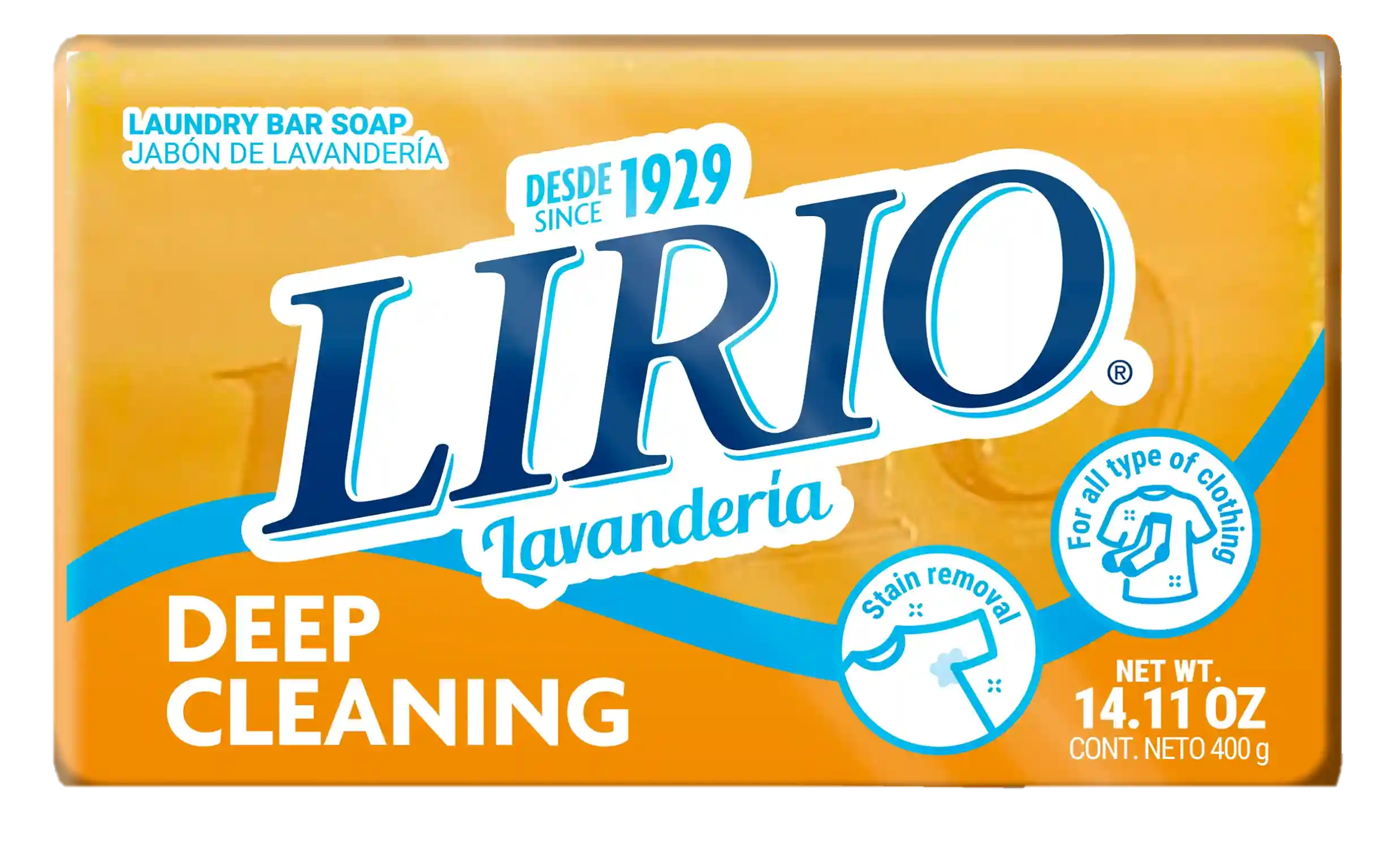 Jabón en Barra para Lavar Ropa Lirio Tan 400 gr