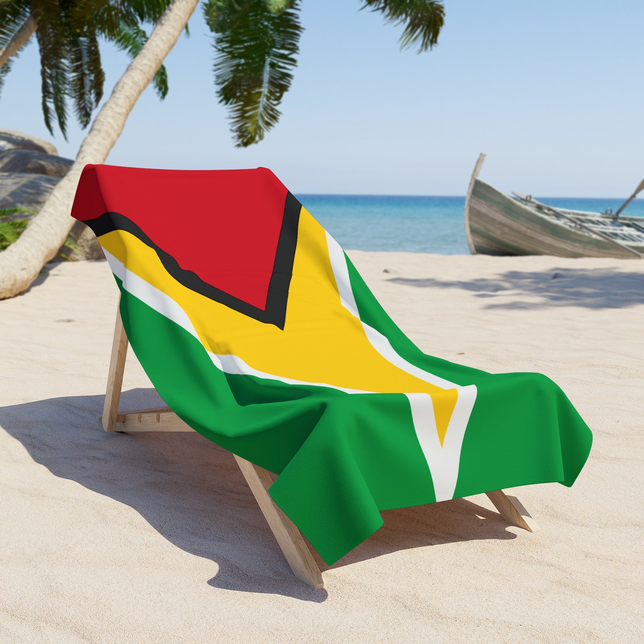 Guyana Flag Beach Towel | Quality & Long Lasting - 2 Sizes | Guyanese Pride | Gift for Guyanans