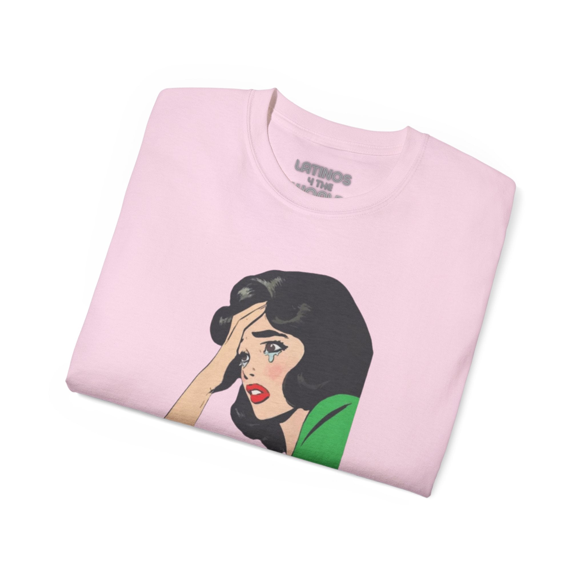 Camiseta de algodón grueso "Llora Telenovela en español" | 5 colores
