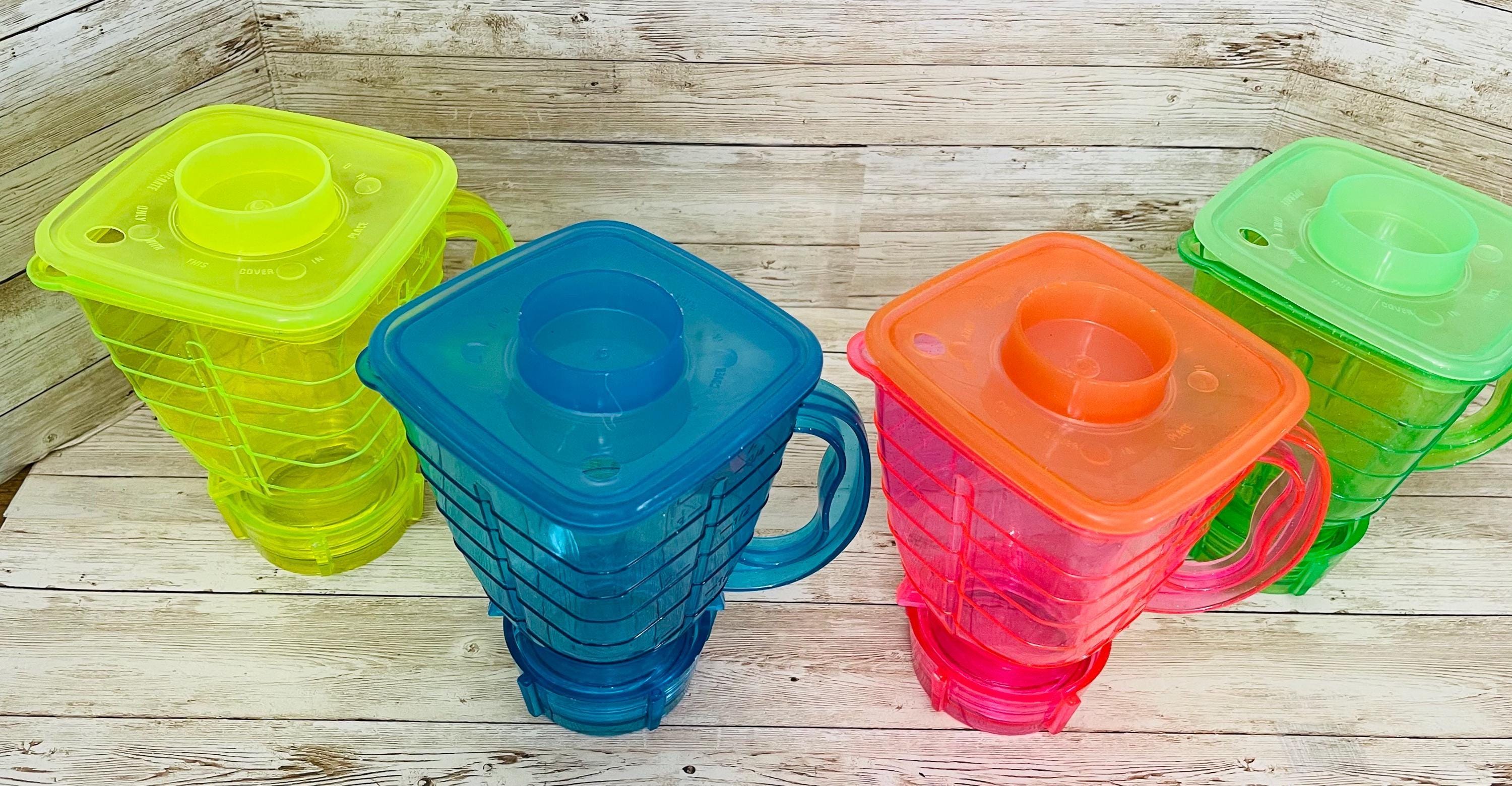 1x Licuachela Mexicanos para Bebidas y Botanas 1 Litro Se Envian Colores Surtidos 1x Mexican Plastic Drink Blender Cups fr Drinks and Snacks