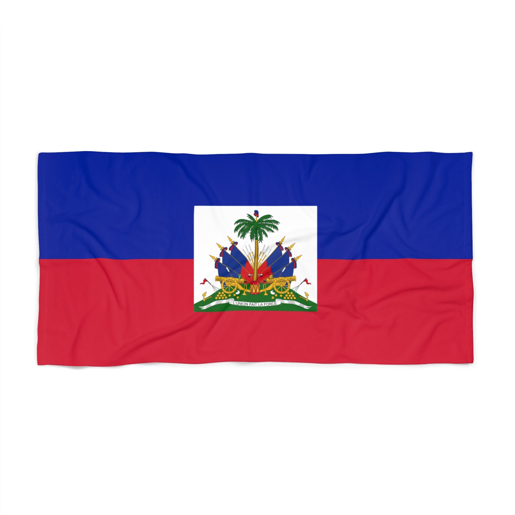 Toalla de playa con la bandera de Haití | Calidad y duradera - 2 tamaños | Orgullo haitiano | Regalo para haitianos