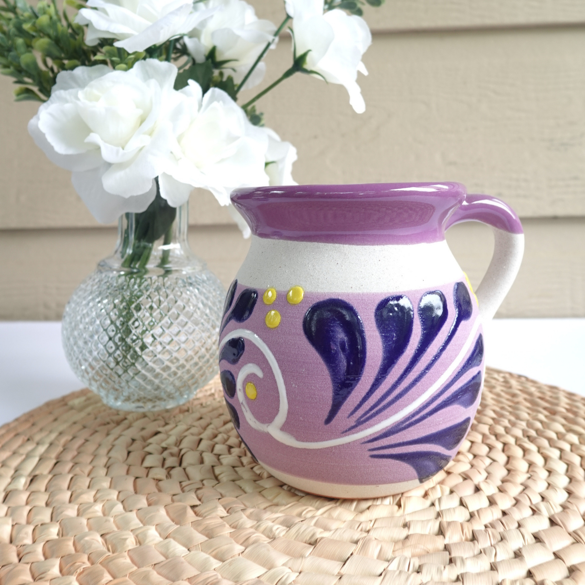 Handmade Mexican Clay Mug (Jarrito Style)
