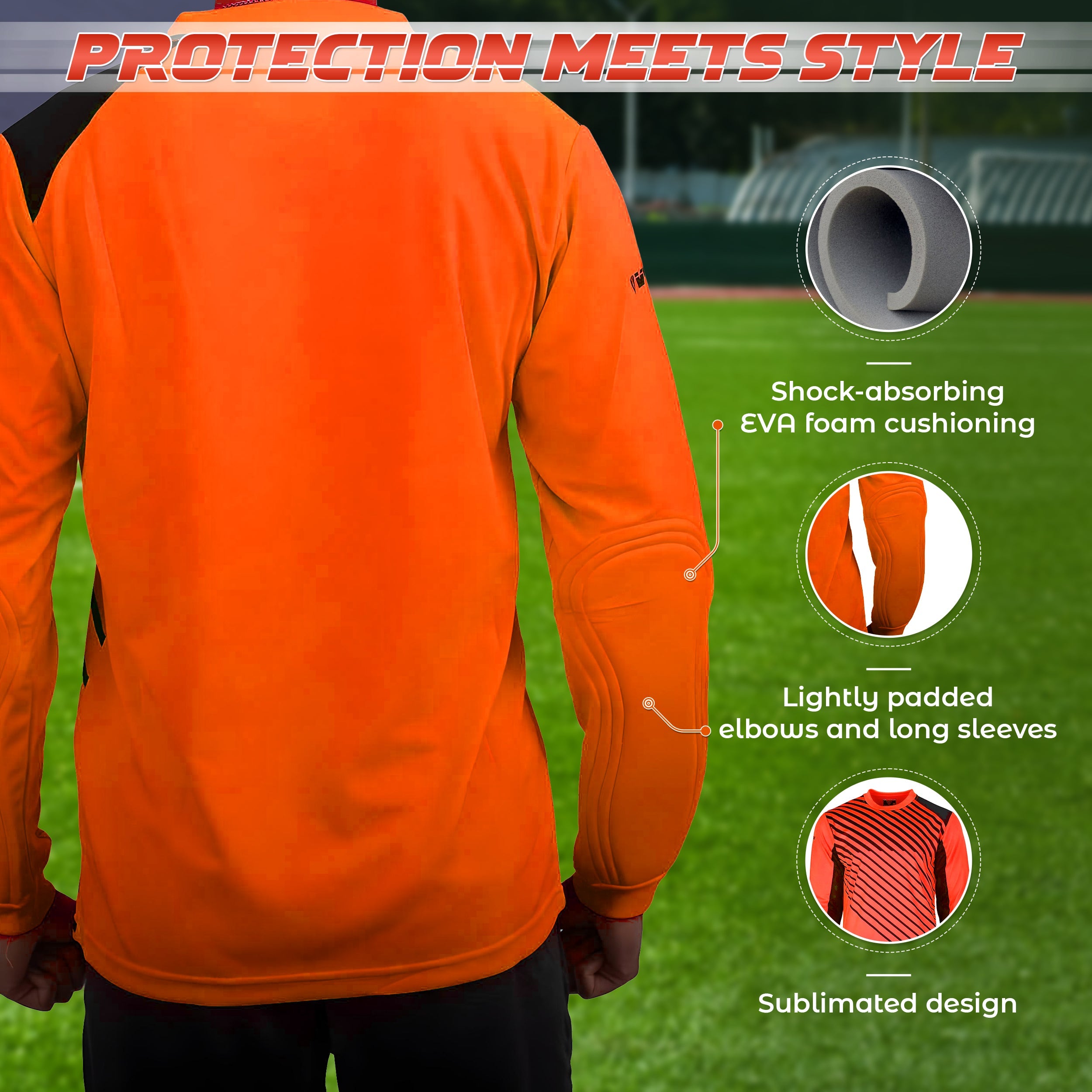 Arroyo Goalkeeping Jersey-Orange/Navy