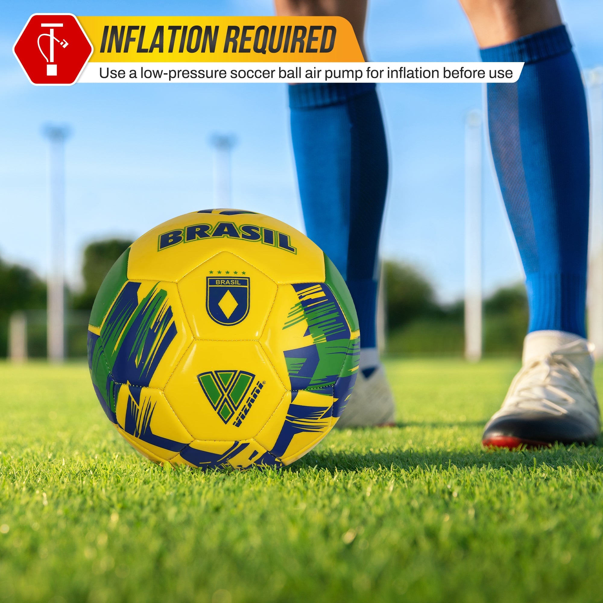 Mini National Team Soccer Balls-Brazil Yellow