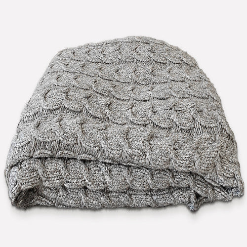 Muru Collection - Manta para sofá "Cable" de Alpaca Bebé sin Teñir y Algodón Pima Peruano Tejida a Mano en Perú