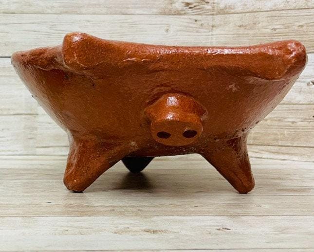 Authentic Mexican Pig Molcajete Molcajete Mexicano de Barro en Forna de Marranito