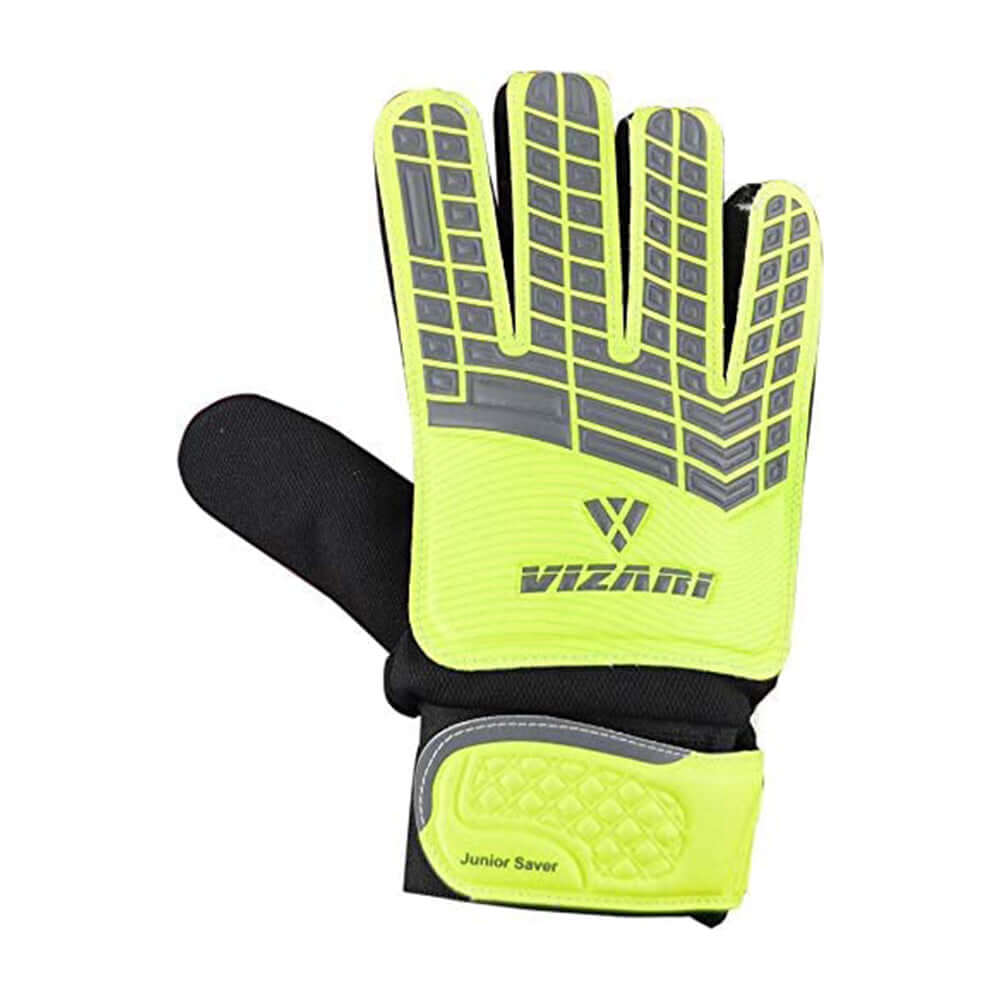 Junior Saver Soccer Goalkeeper Gloves - Yellow/Grey/Black