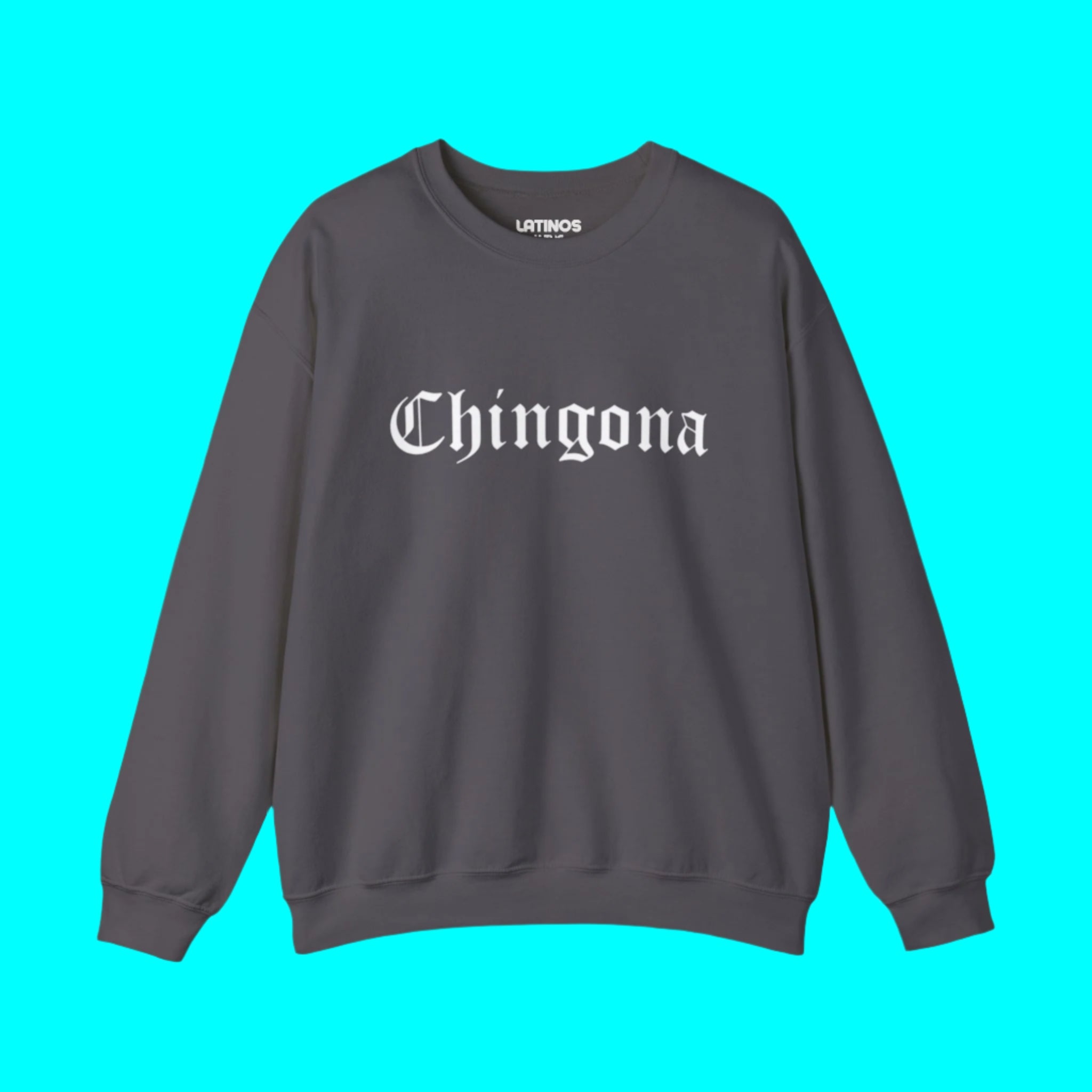 Sudadera cuello redondo Chingona | Viral Latino forrada de vellón | 3 colores