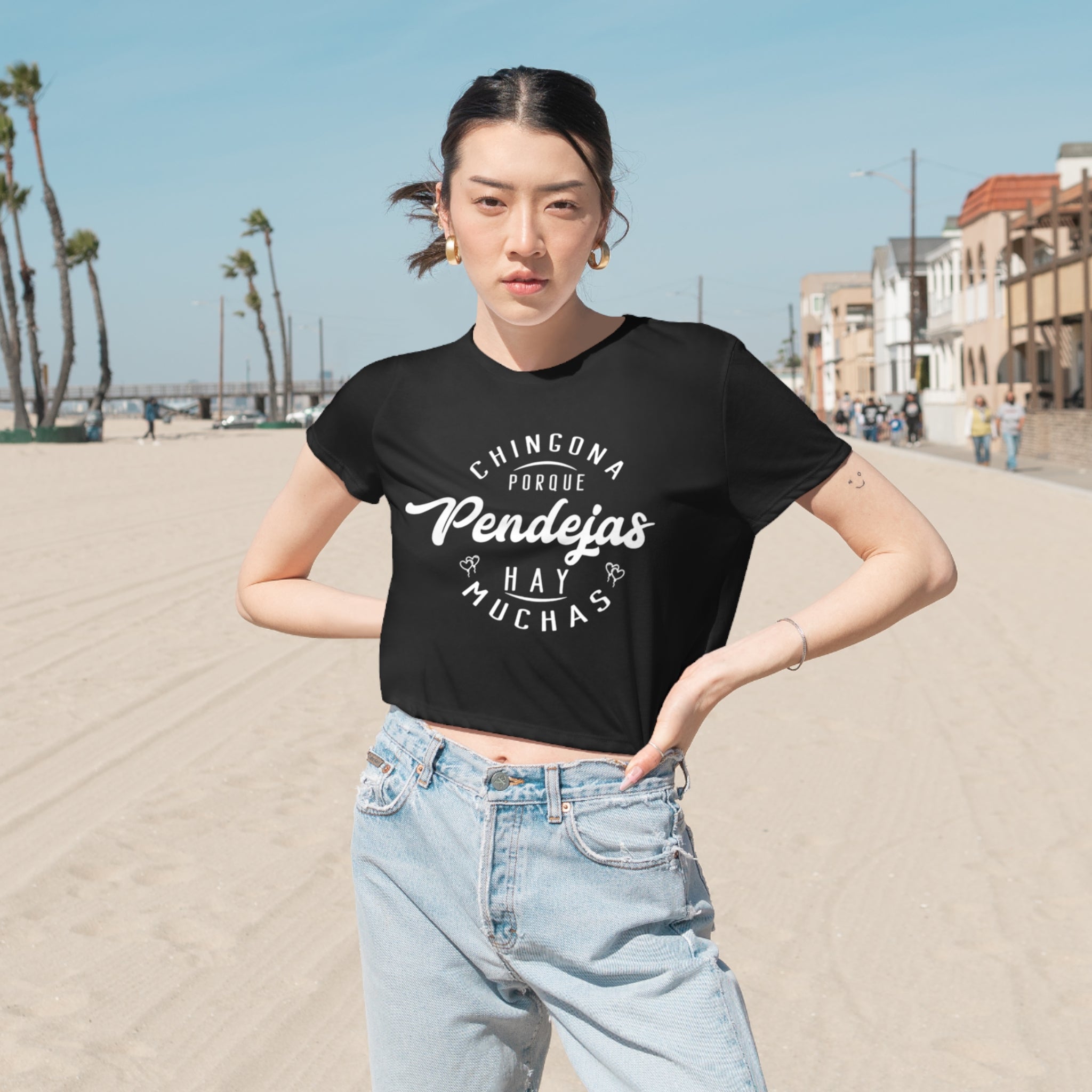 Chingona Porque Pendejas Hay Muchas | Crop-Top Holgado para Mujer | 3 Colores