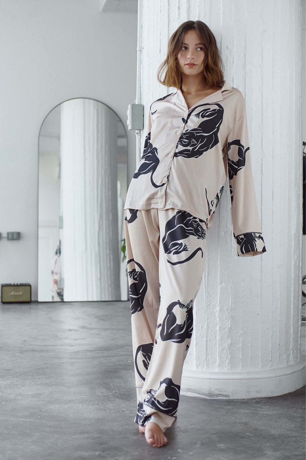 Conjunto de Pijama de Seda Lavable - Thera
