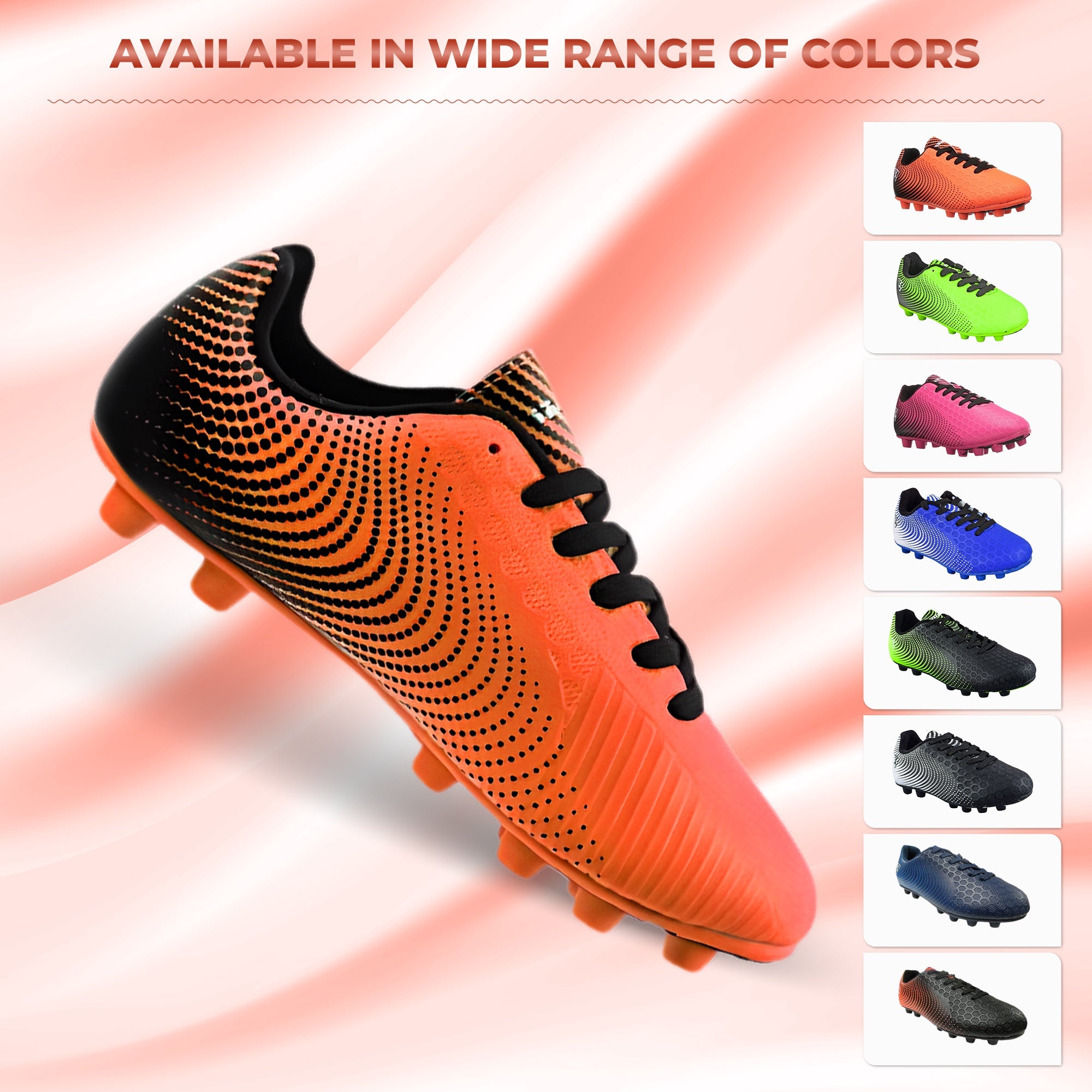 Stealth Firm Ground Soccer Shoes -Orange/Black