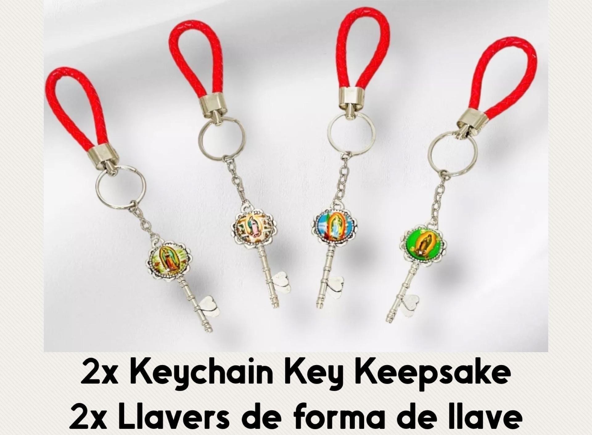 2x Virgin Mary Key Keepsakes Choose Your Color 2x Llaveros de Llave de La Virgen Maria Escoje Tus Colores