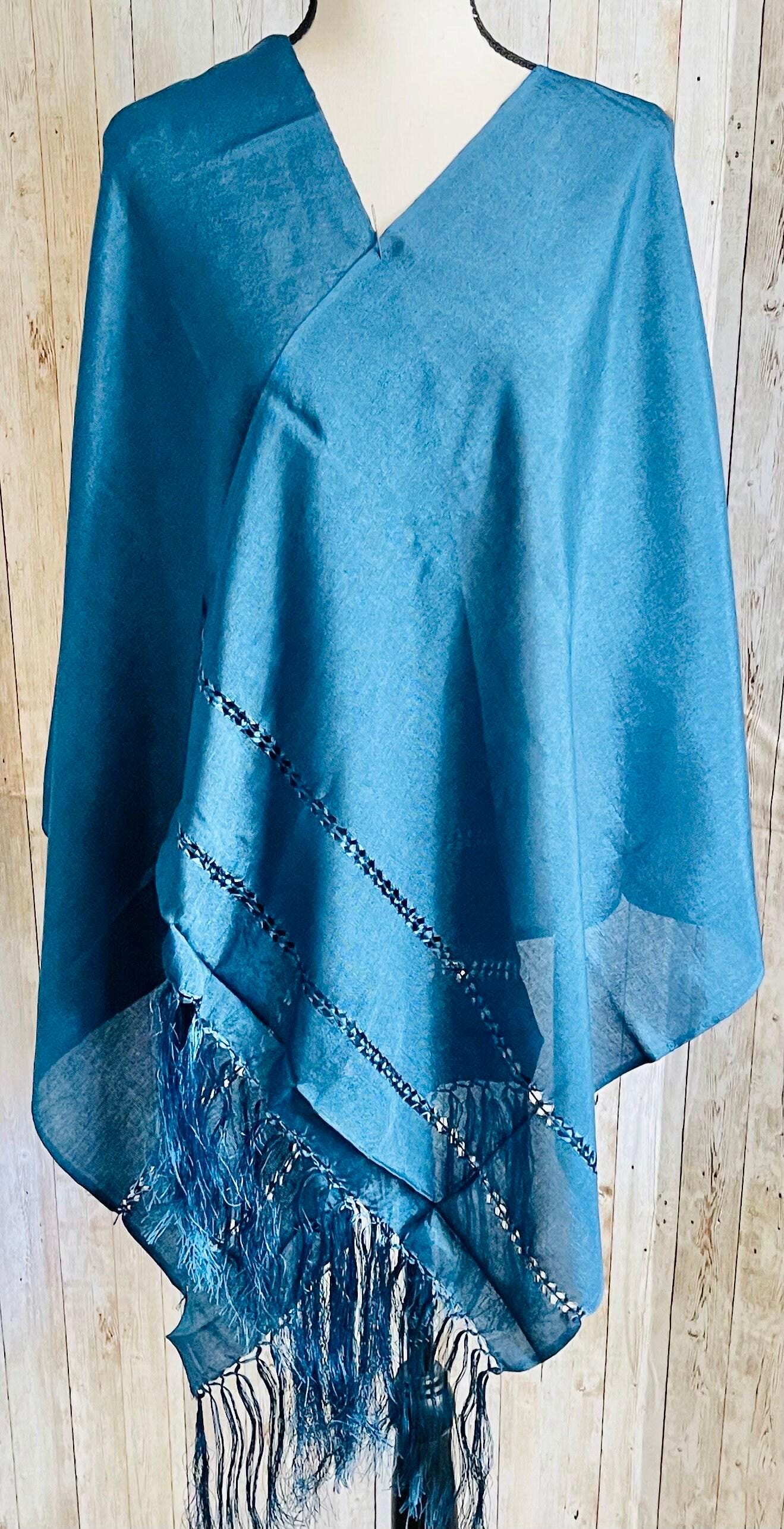 Authentic Mexican Silk Shawl Wrap Reboso Mexicano De Artiseda