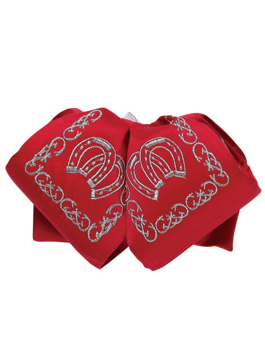 Adult 
Mexican Charro Bow Tie 100% Polyester Red/Silver 600128