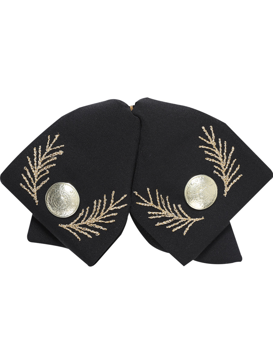 Adult 
Mexican Charro Bow Tie 100% Polyester Black/Gold 601107